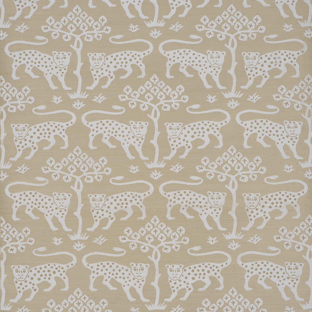 WOODLAND-LEOPARD-SISAL-BEIGE-SCHUMACHER-5012305 - Schumacher Wallpaper