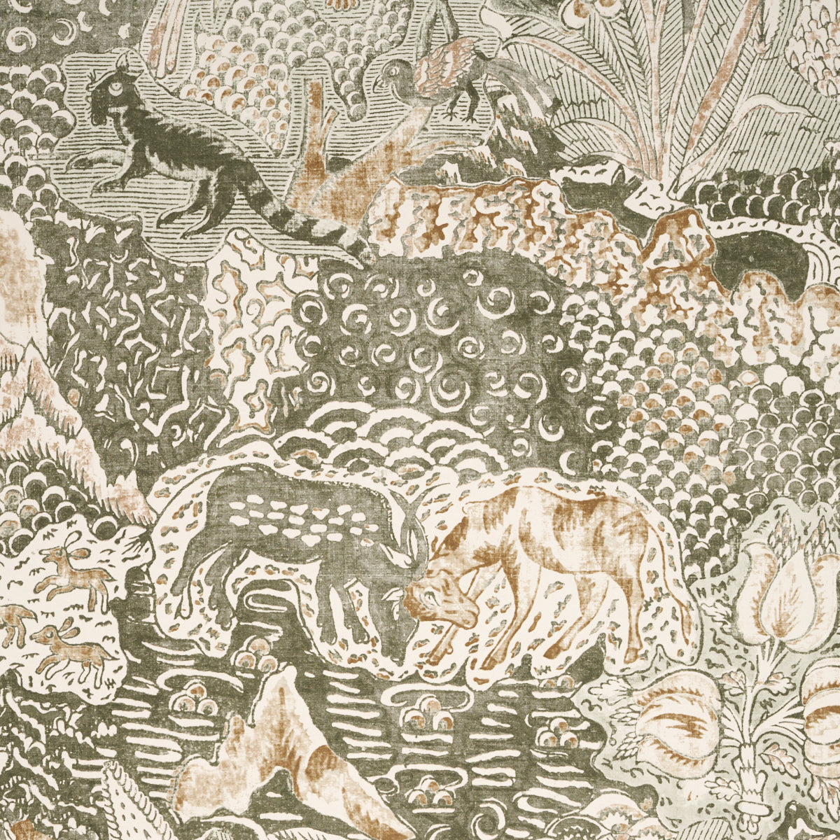 Amaltas Panel Set - Verdigris - Schumacher 5012334 Wallpaper - Schumacher Wallpaper