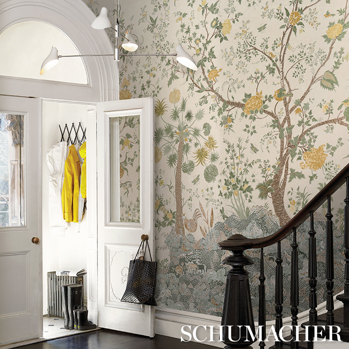 Amaltas Panel Set - Verdigris - Schumacher 5012334 Wallpaper - Schumacher Wallpaper