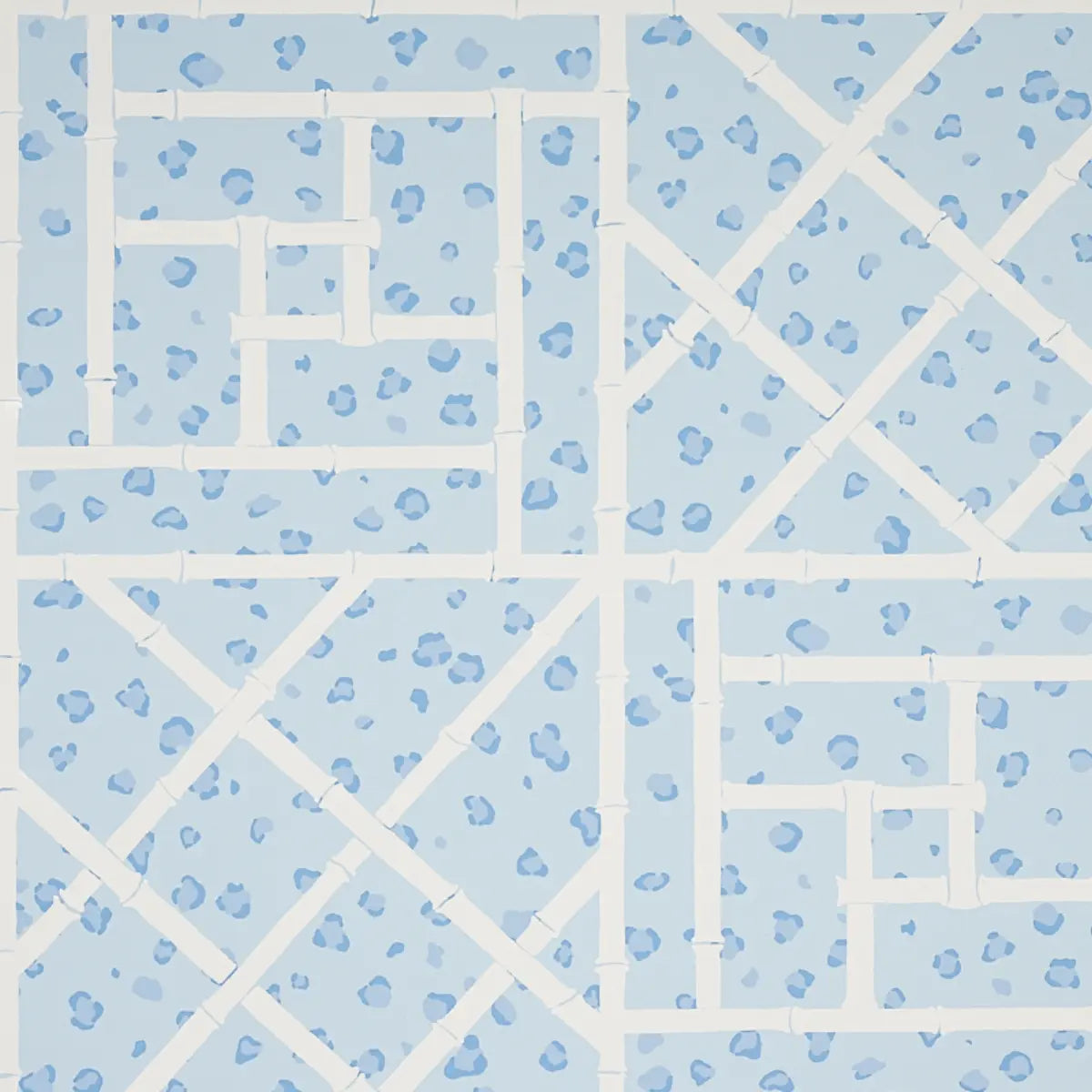 Fancy Beast - Sky Blue - Schumacher 5012562 Wallcovering - Schumacher Wallpaper