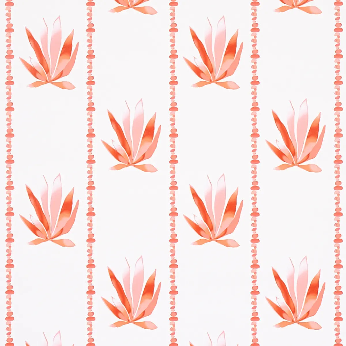 Agave Stripe - Grapefruit - Schumacher 5012682 Wallcovering - Schumacher Wallpaper
