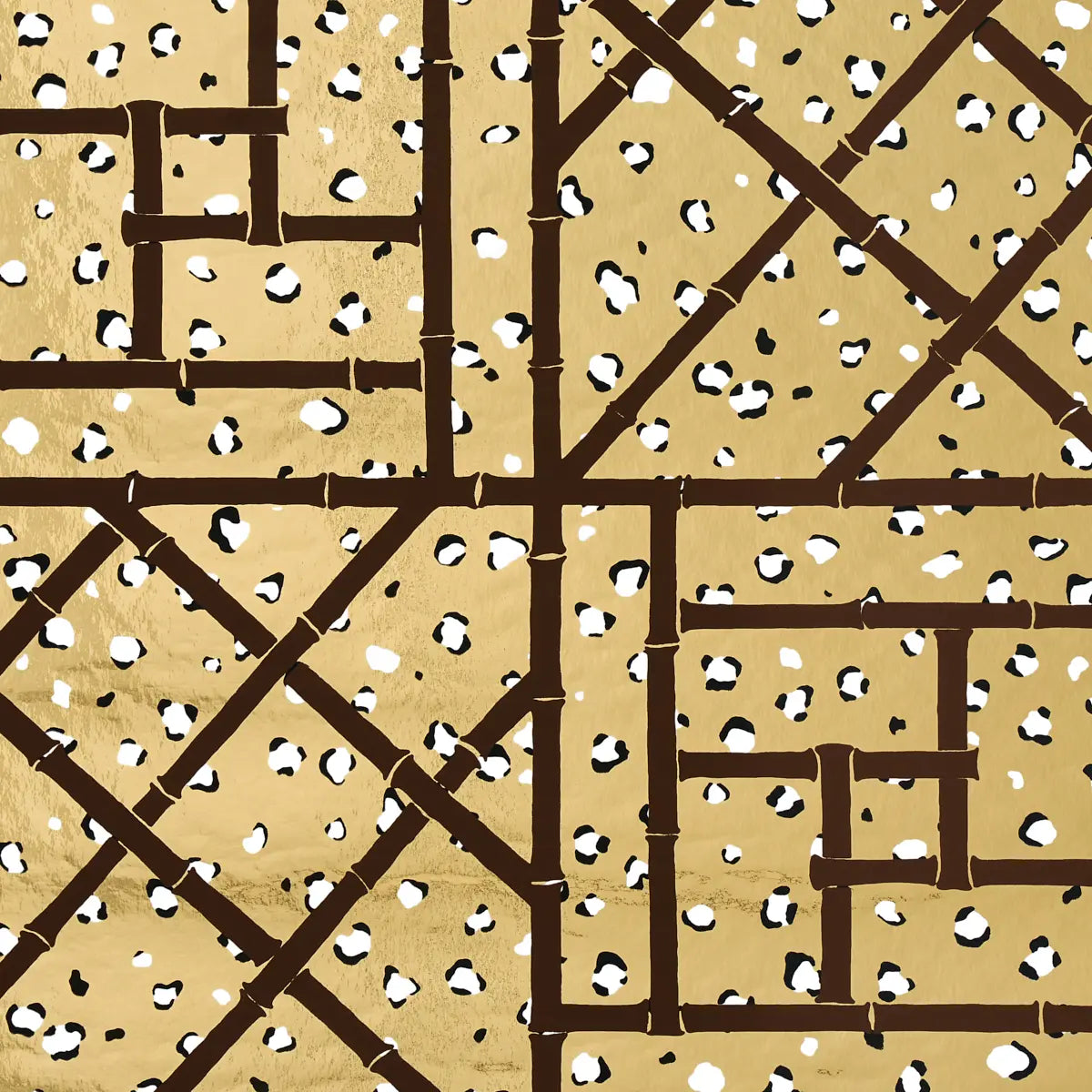 Fancy Beast Metallic - Glam Gold - Schumacher 5012770 Wallcovering - Schumacher Wallpaper