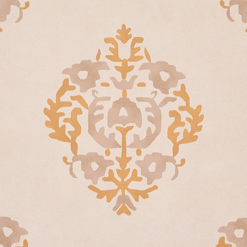 Constantine Natural & Ocher wallpaper by Schumacher, 5012880 — view 3 - Schumacher Wallpaper