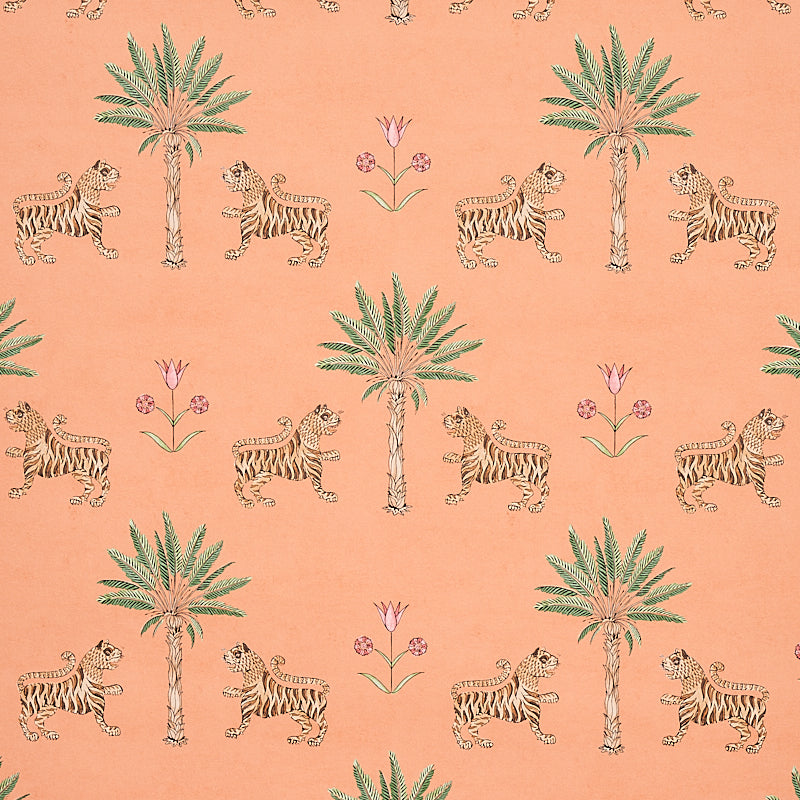 TIGER-PALM-CRIMSON-ON-PEACH-SCHUMACHER-5012920