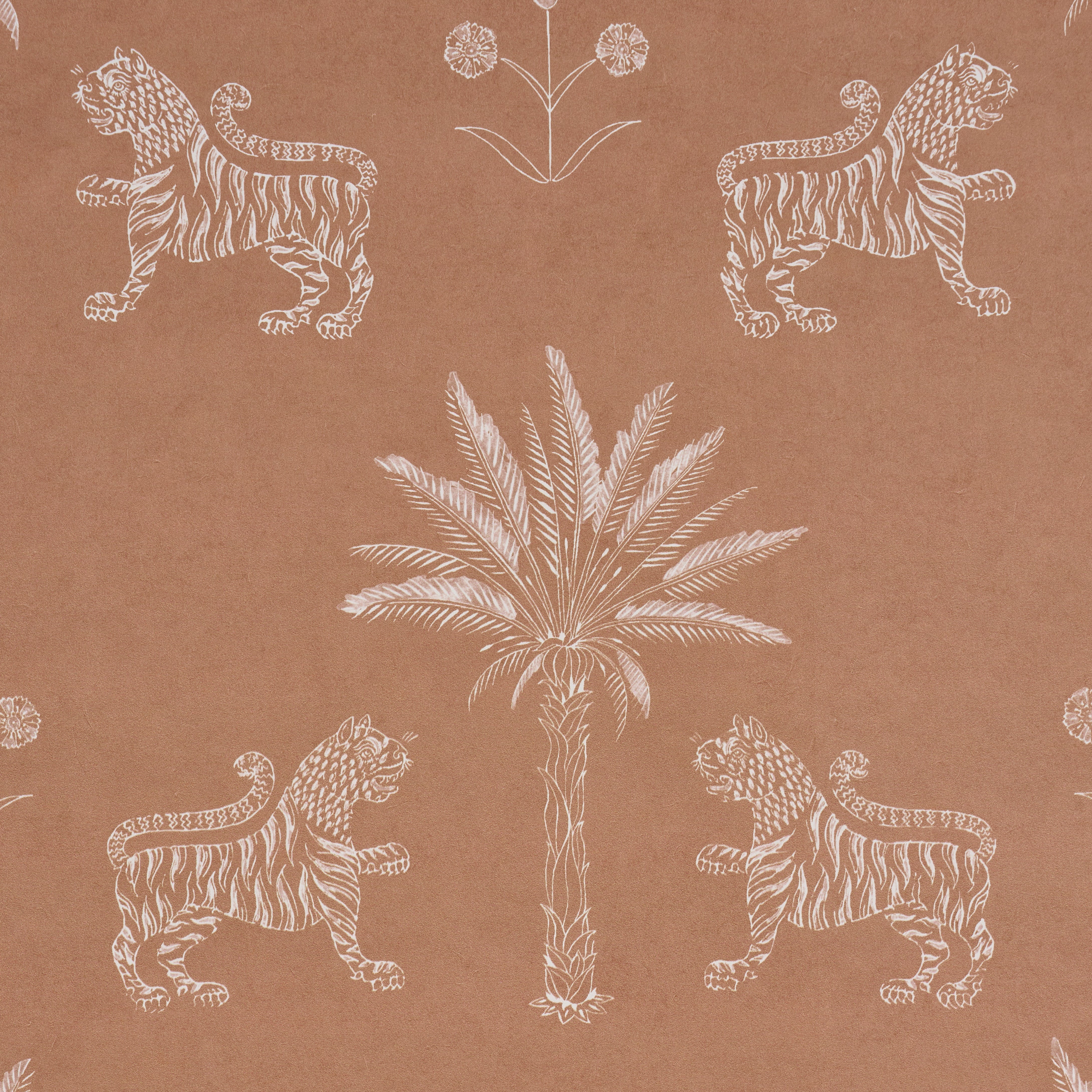 TIGER-PALM-SILHOUETTE-MEDITERRANEAN-SPICE-SCHUMACHER-5012924 - Schumacher Wallpaper
