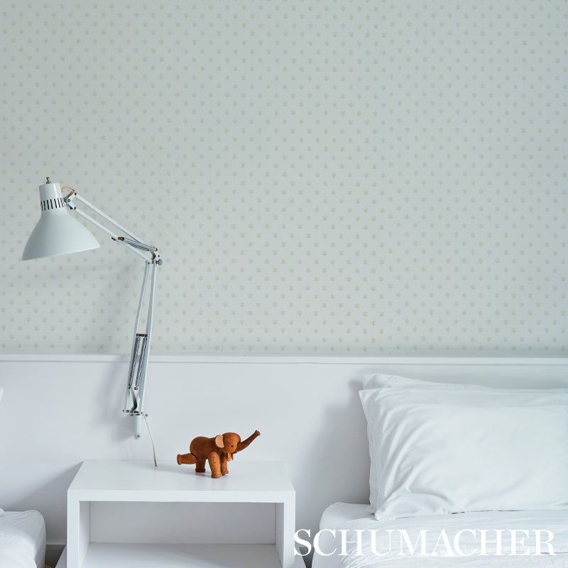 Astral Green wallpaper by Schumacher, 5013142 — view 3 - Schumacher Wallpaper