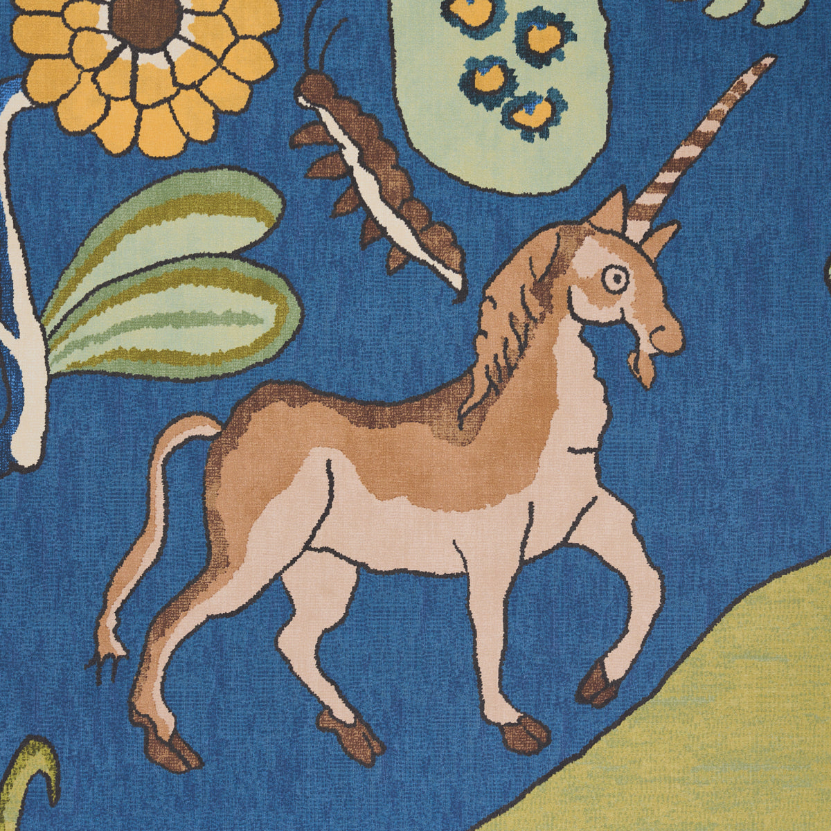 Chaucer's Forest Panel Set Slate wallpaper by Schumacher, 5013292 — view 5 - Schumacher Wallpaper