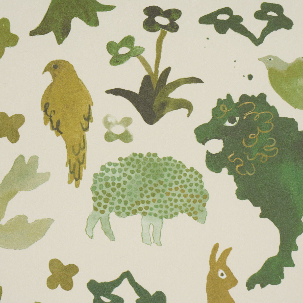 Beasts - Green - Schumacher 5013533 Wallpaper - Schumacher Wallpaper