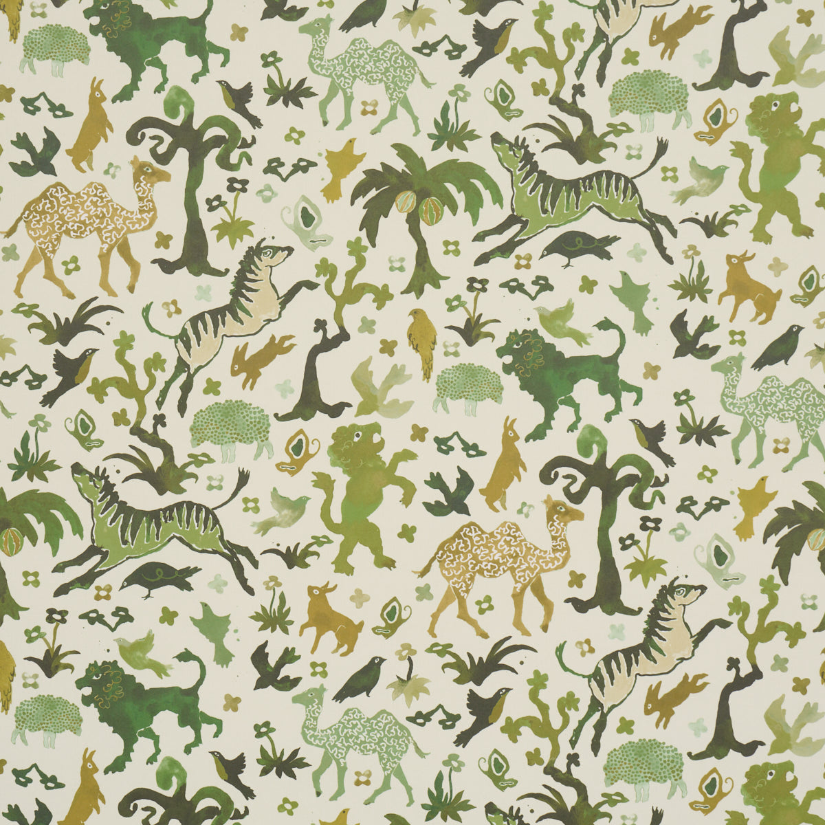 Beasts - Green - Schumacher 5013533 Wallpaper - Schumacher Wallpaper