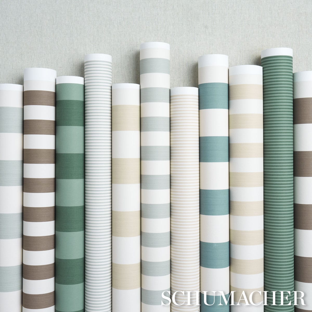 EDWIN-STRIPE-NARROW-EUCALYPTUS-SCHUMACHER-5013602 - Schumacher Wallpaper