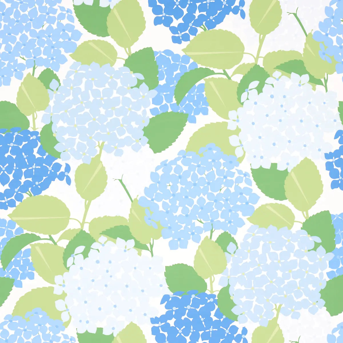 Hydrangea - Porcelain - Schumacher 5013630 Wallcovering - Schumacher Wallpaper