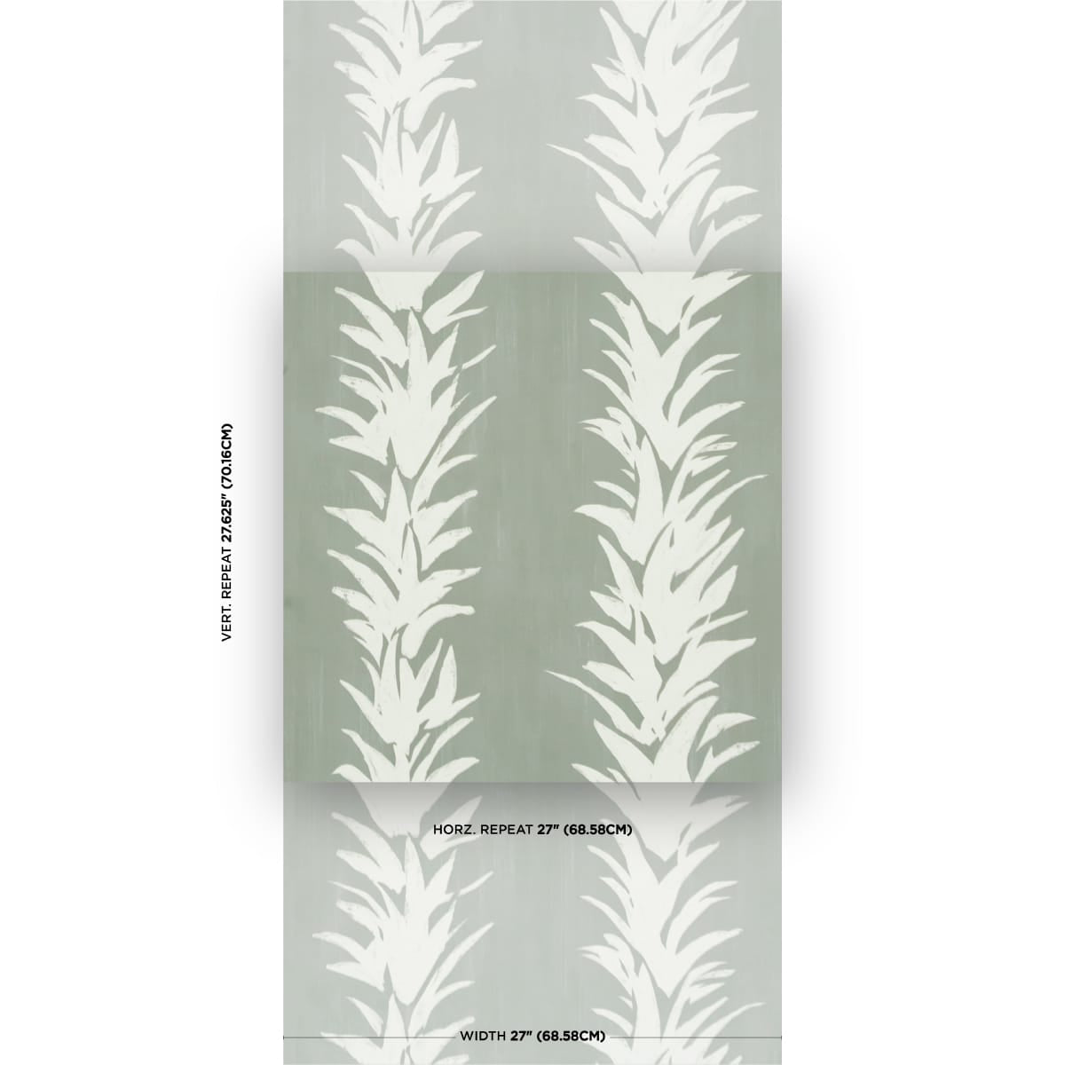WHITE-LOTUS-COOL-GREEN-SCHUMACHER-5013666 - Schumacher Wallpaper