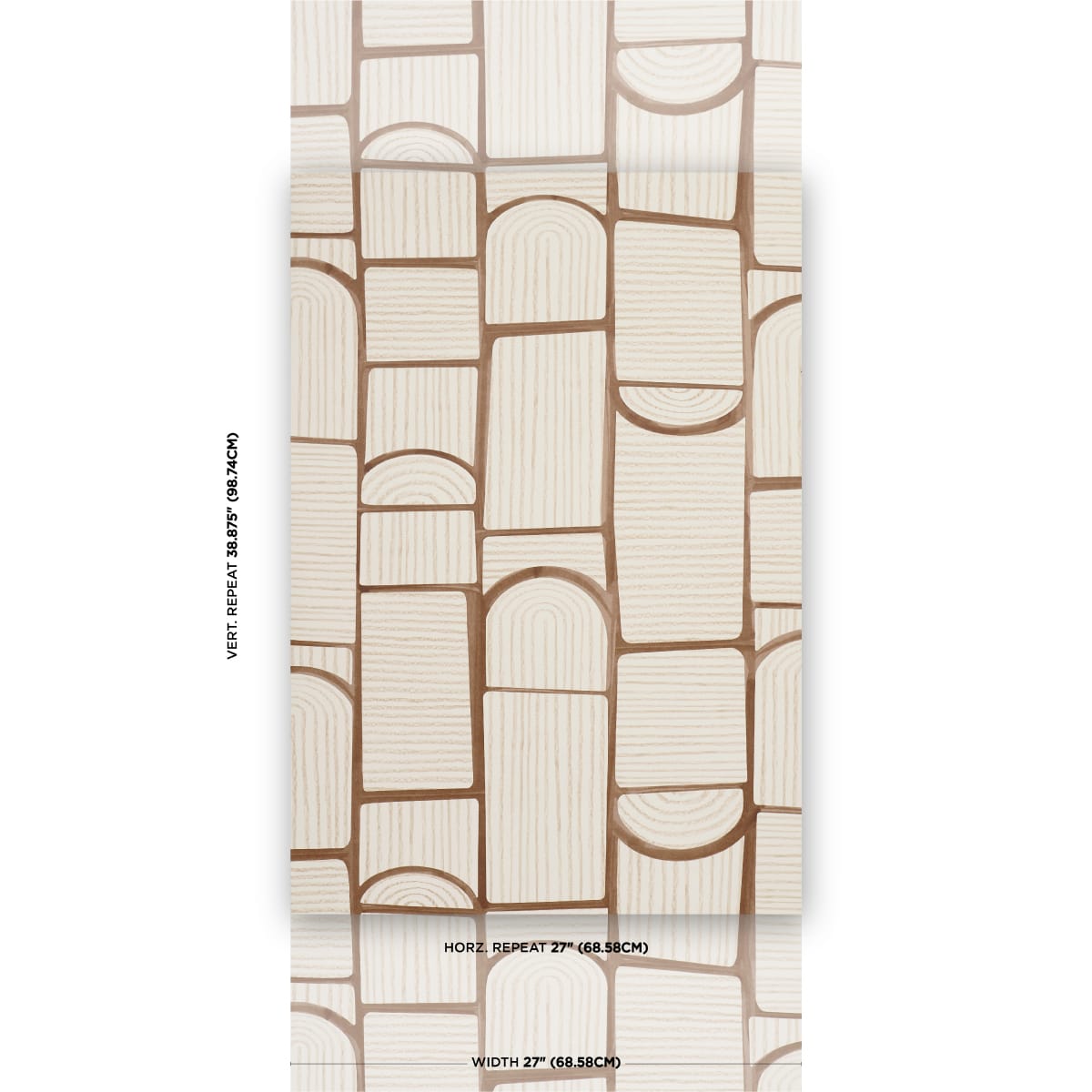 BLOOMSBURY-TEAK-SCHUMACHER-5013686 - Schumacher Wallpaper