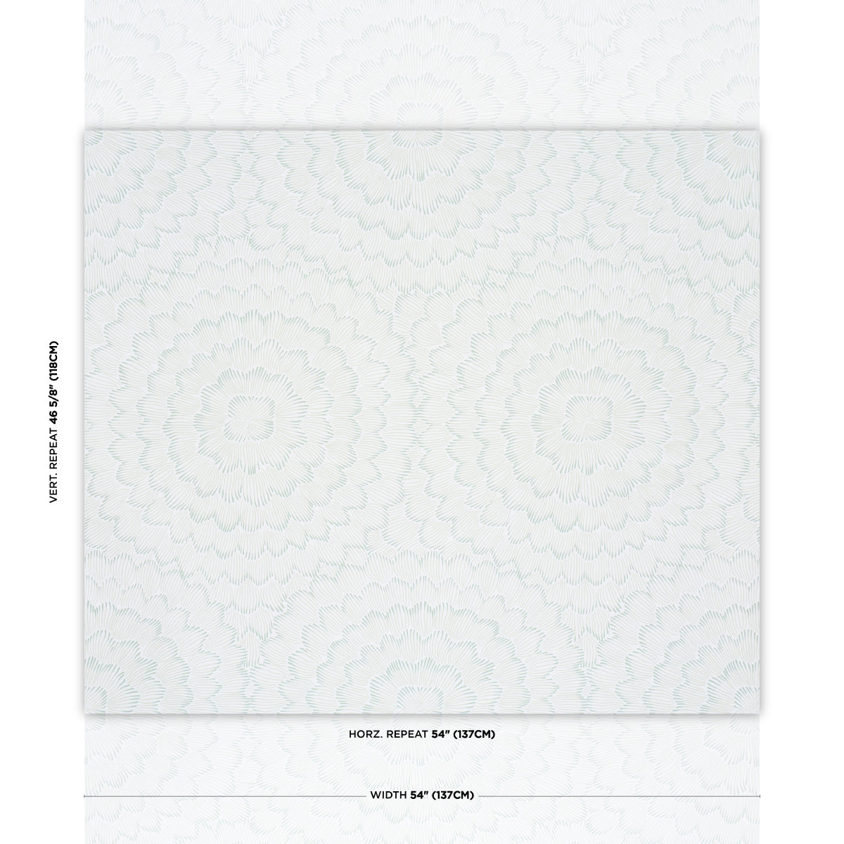 Feather Bloom - Seaglass - Schumacher 5013822 Wallpaper - Schumacher Wallpaper