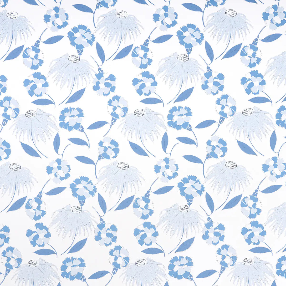 Bouquet Toss - Afternoon Blue - Schumacher 5013841 Wallcovering