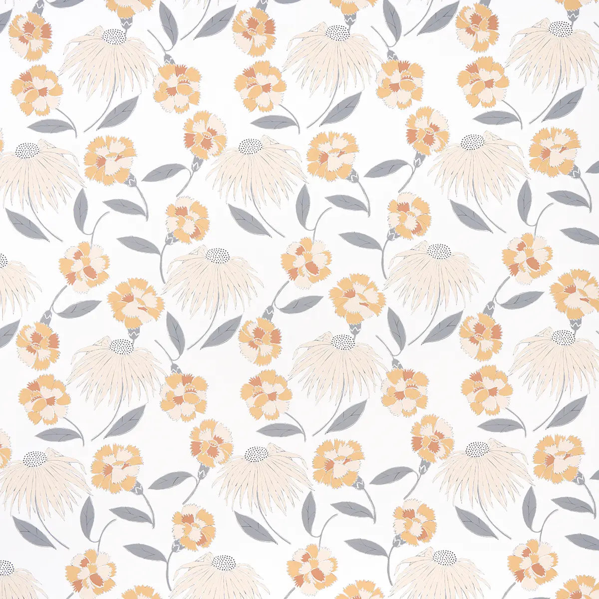 Bouquet Toss - Toast - Schumacher 5013842 Wallcovering