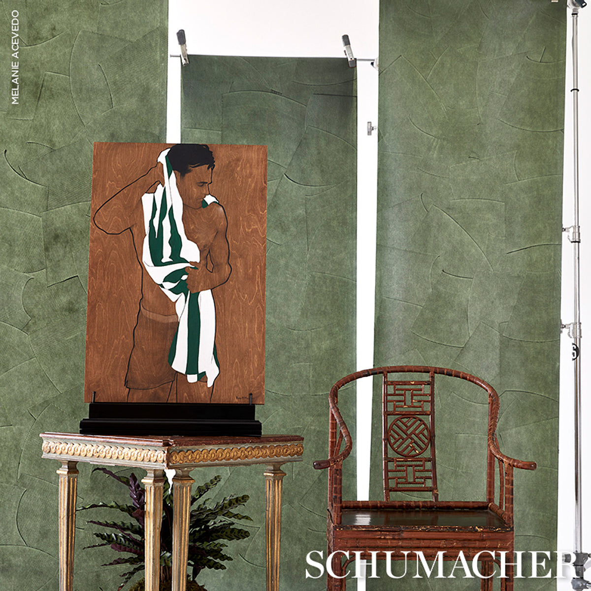 HAND-COMBED-PLASTER-GREEN-LEAF-SCHUMACHER-5013952