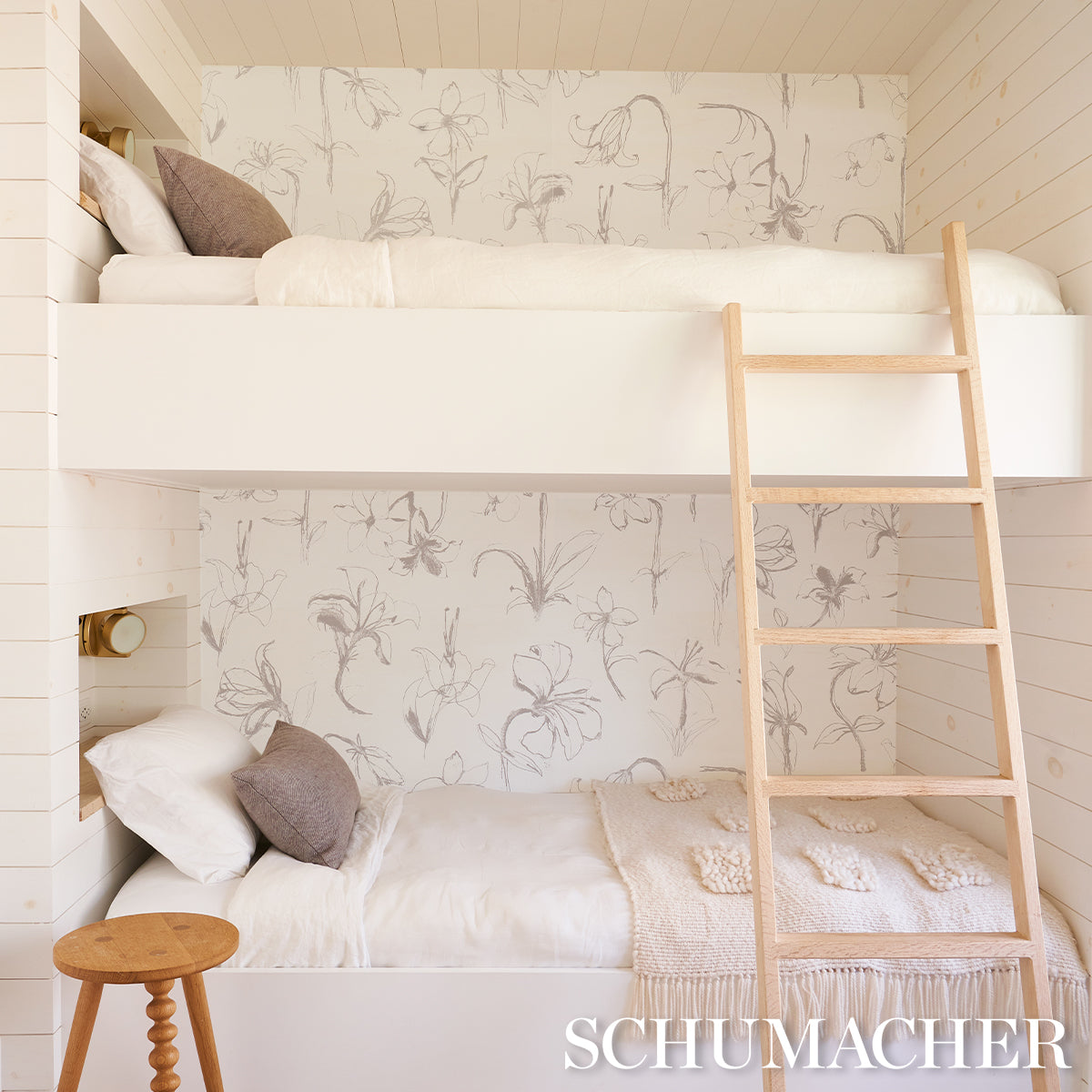 Close Your Eyes And Remember Soft Black wallpaper by Schumacher, 5014080 — view 4 - Schumacher Wallpaper