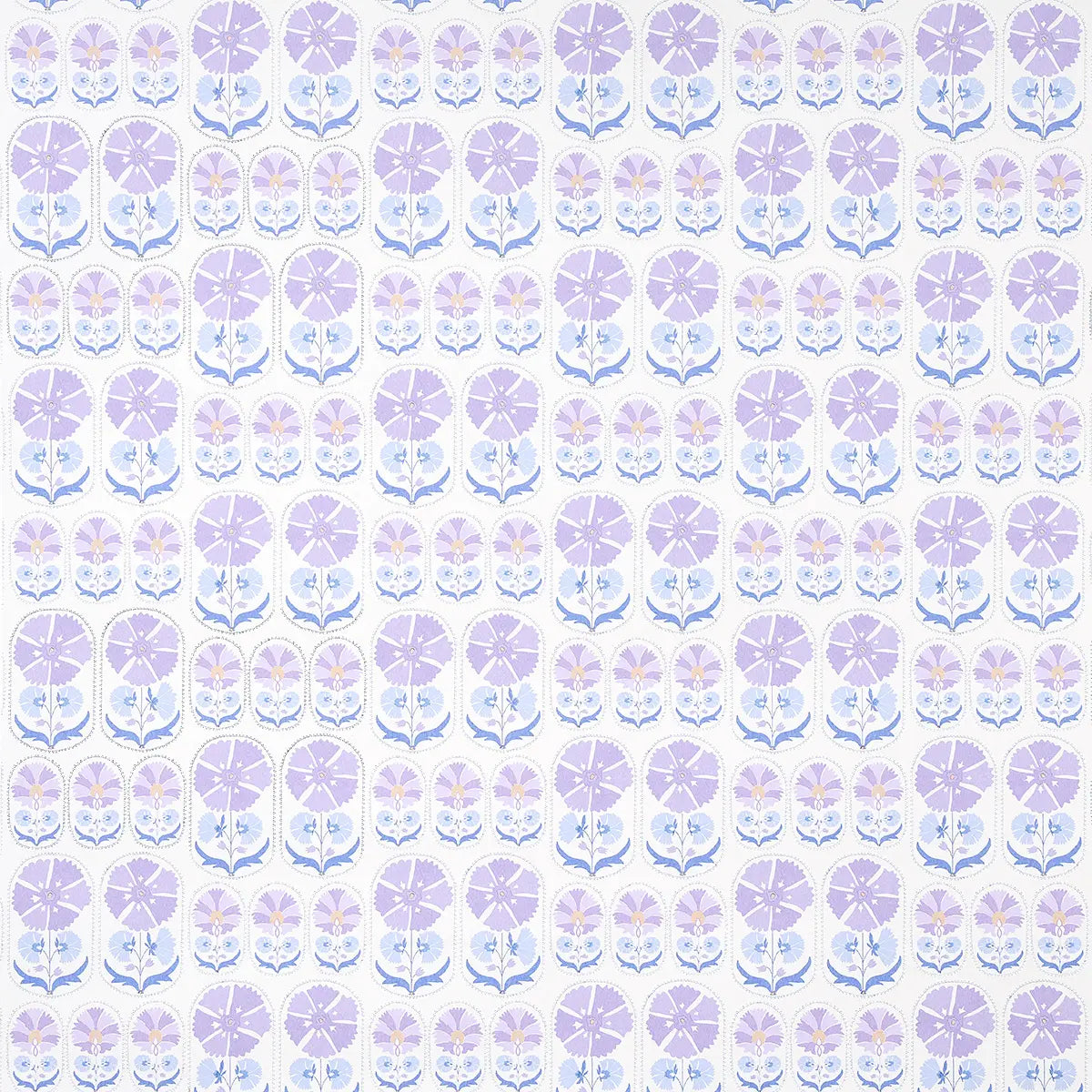 Anjuna Floral - Lilac - Schumacher 5014111 Wallcovering - Schumacher Wallpaper