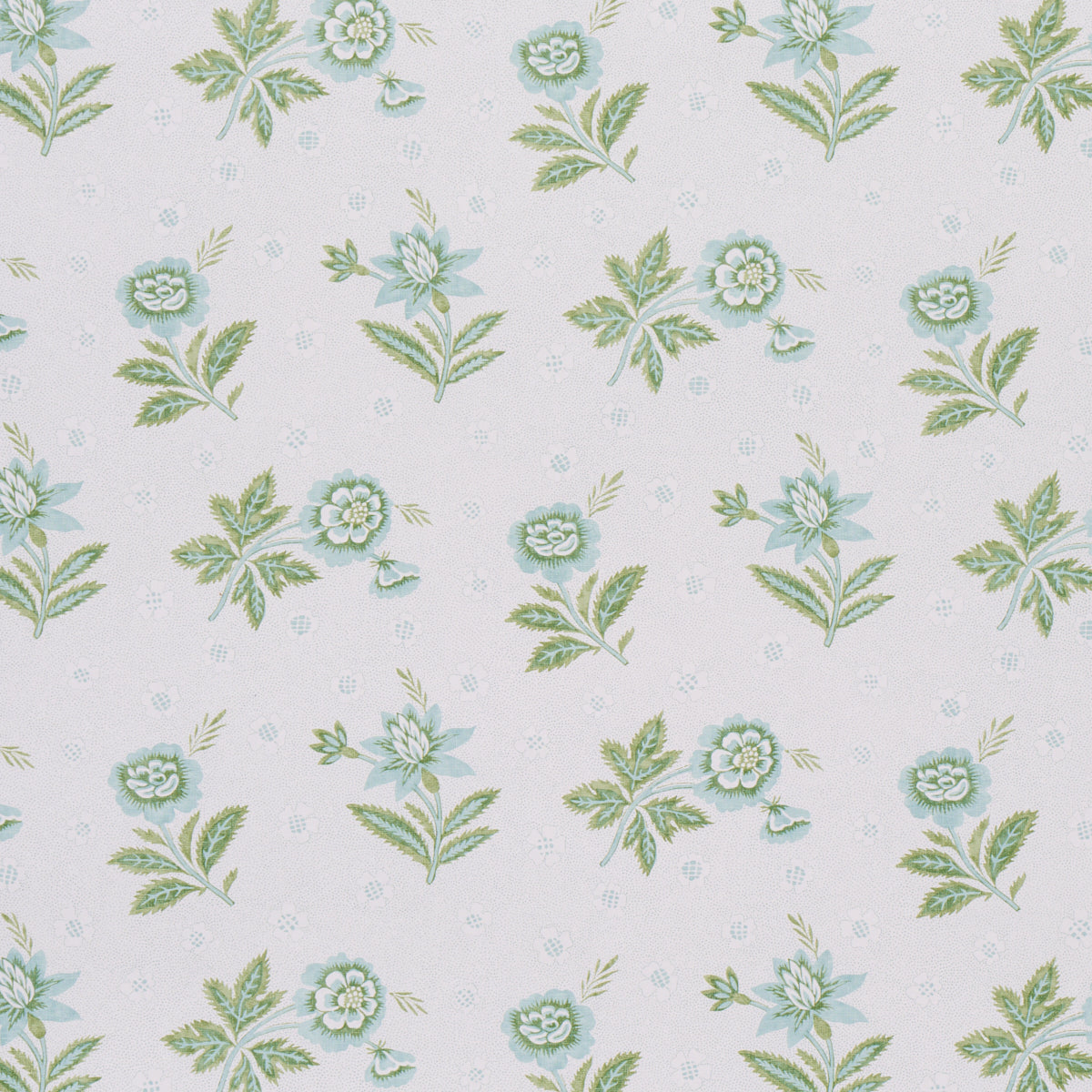 Colline Leaf & Aqua wallpaper by Schumacher, 5014221 - Schumacher Wallpaper