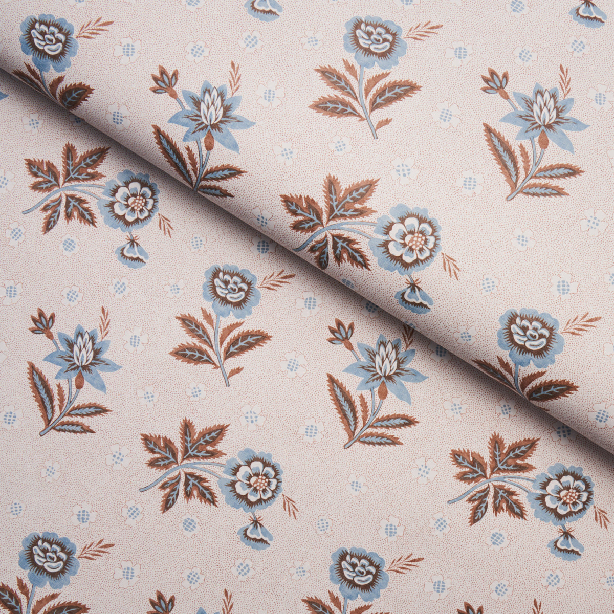 Colline Delft & Sepia wallpaper by Schumacher, 5014222 — view 4 - Schumacher Wallpaper