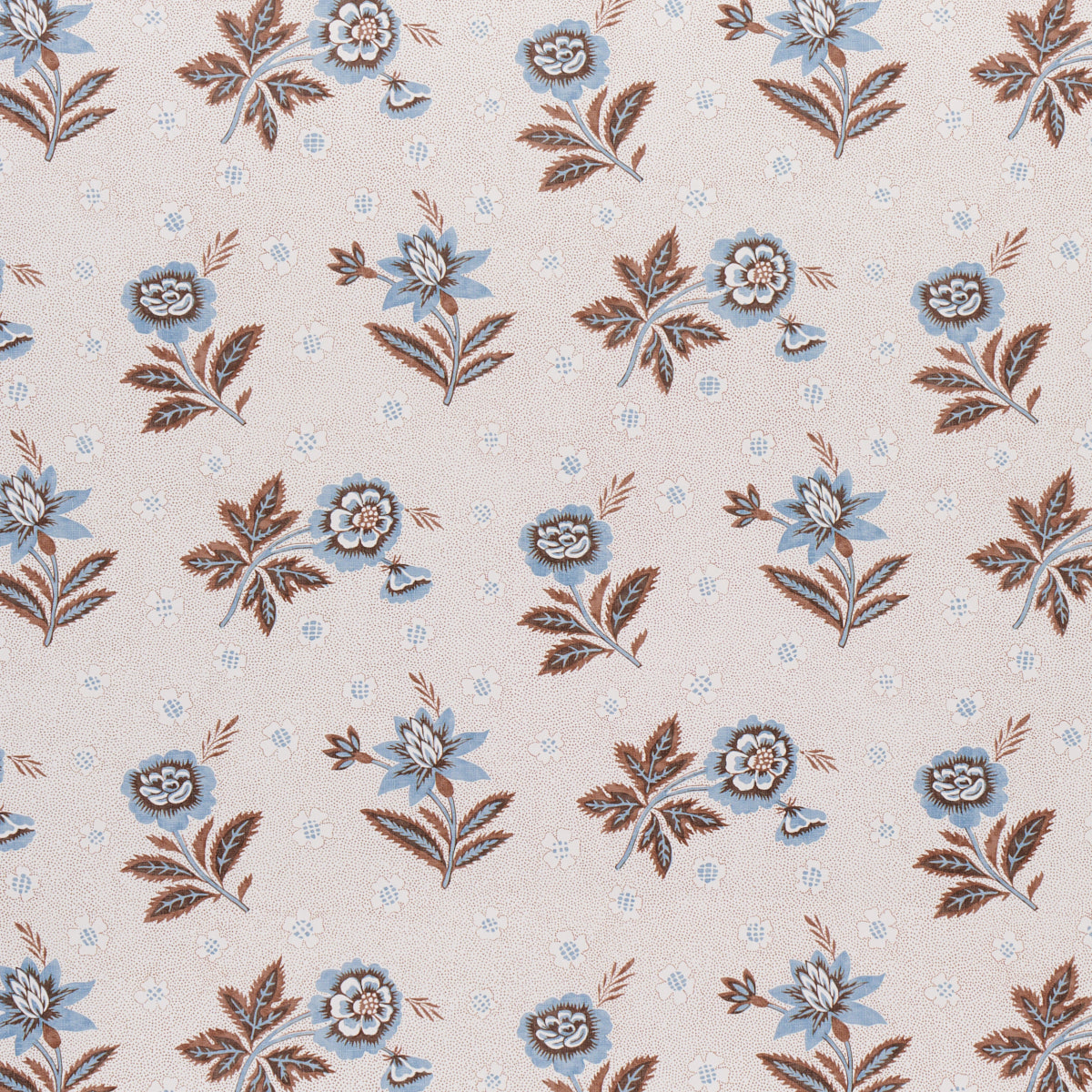 Colline Delft & Sepia wallpaper by Schumacher, 5014222 - Schumacher Wallpaper