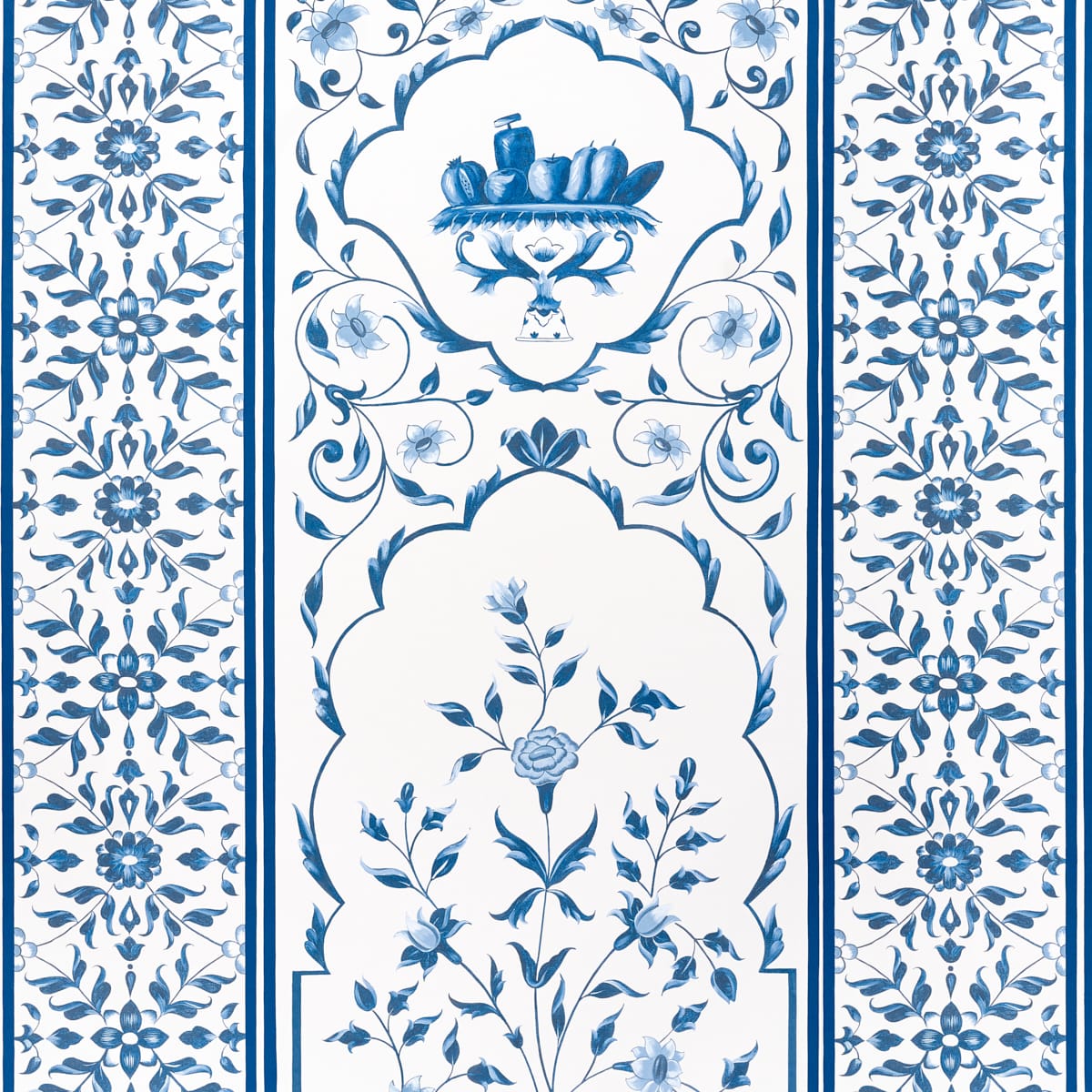 MUGHAL-GARDEN-PANEL-A-BLUE-SCHUMACHER-5014410 - Schumacher Papel pintado
