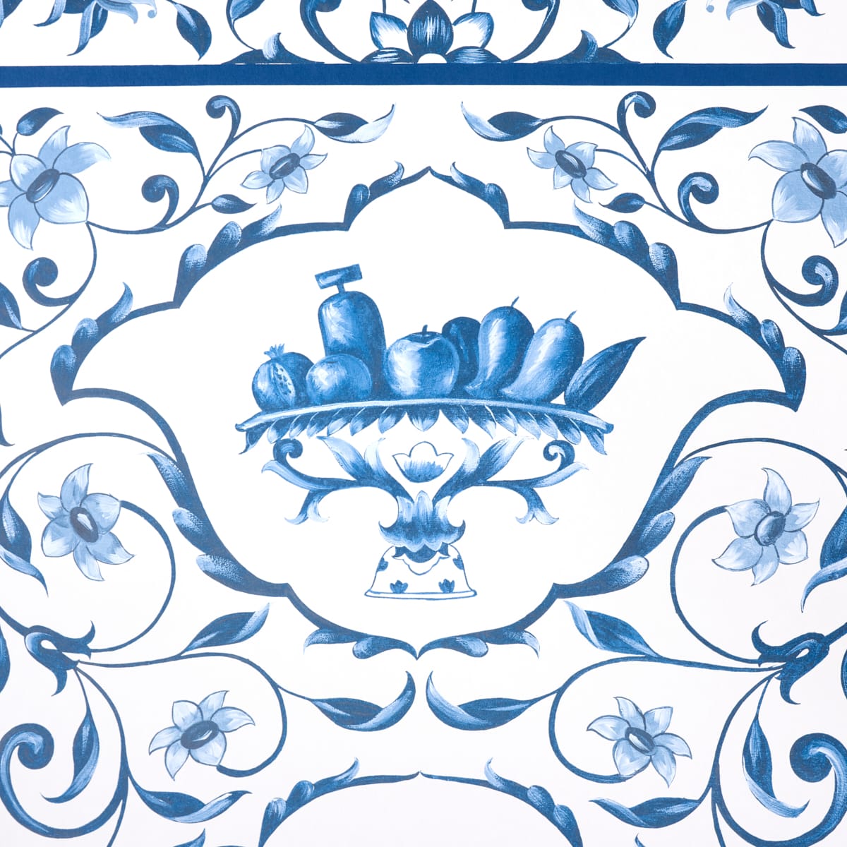 MUGHAL-GARDEN-PANEL-A-BLUE-SCHUMACHER-5014410 - Schumacher Papel pintado