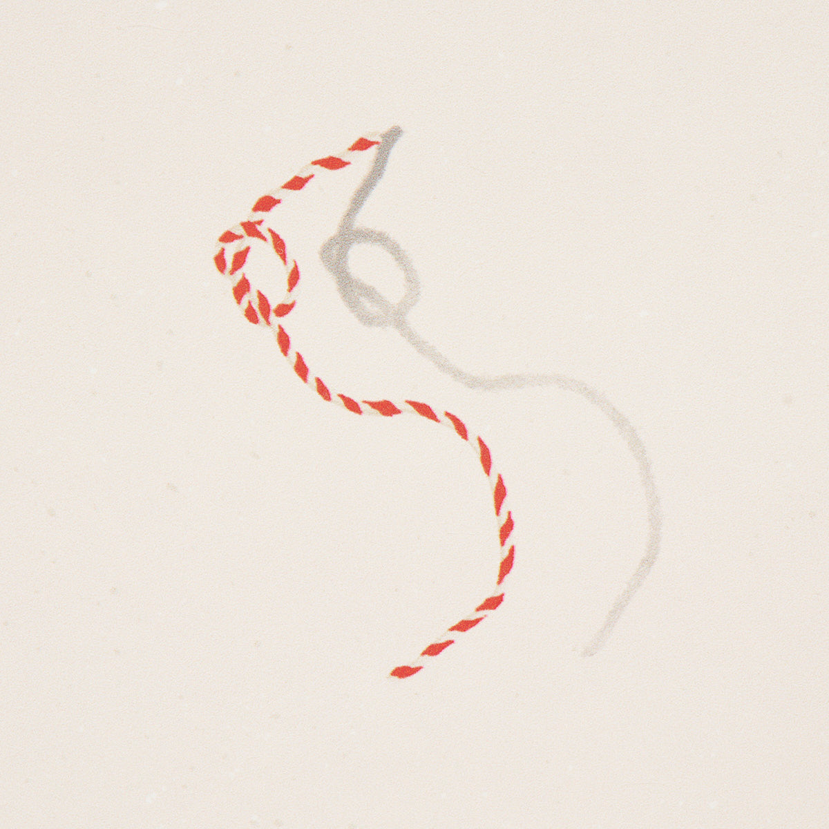 Butcher String Red And White On Ivory wallpaper by Schumacher, 5014470 — view 3 - Schumacher Wallpaper