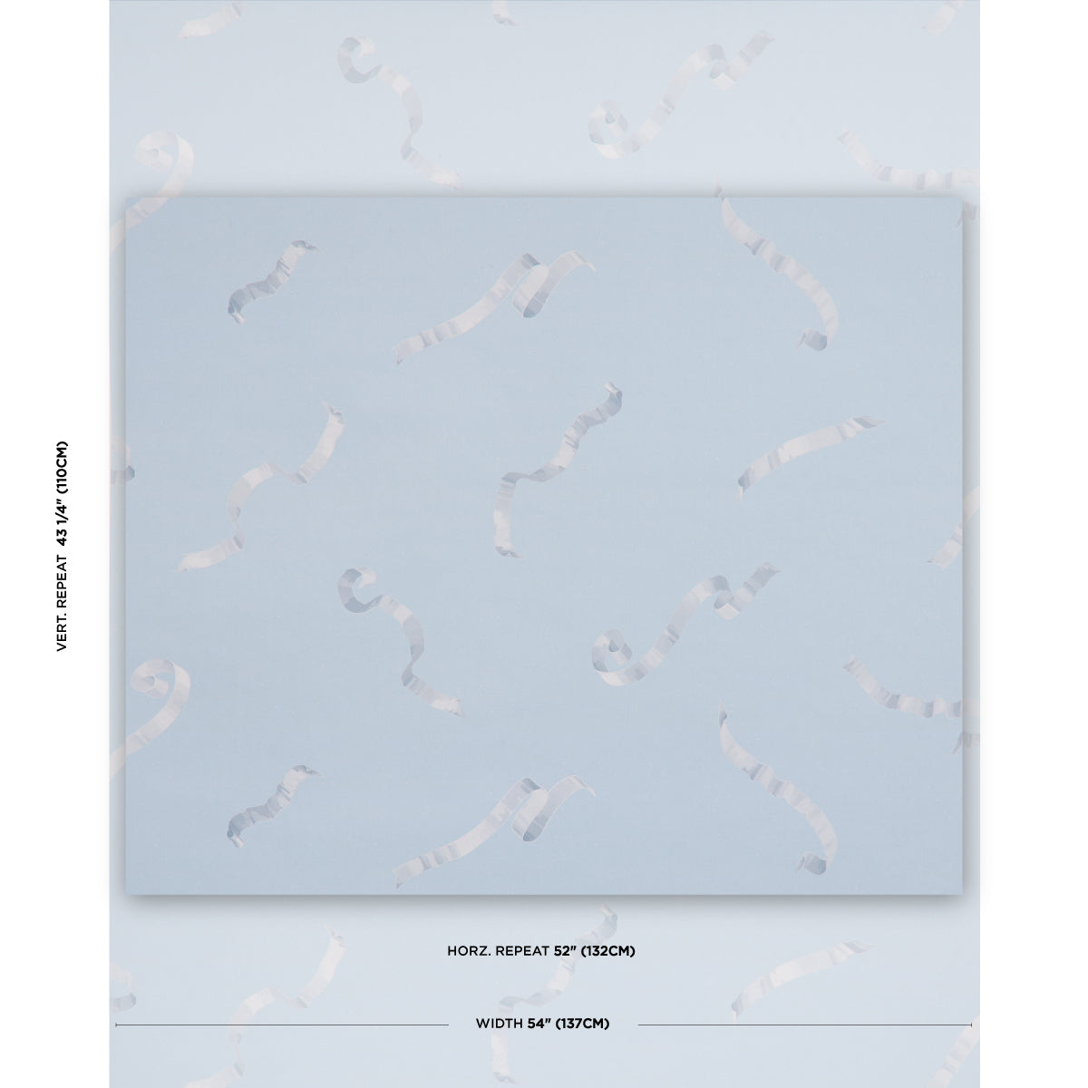 Beth Blue wallpaper by Schumacher, 5014501 — view 2 - Schumacher Wallpaper