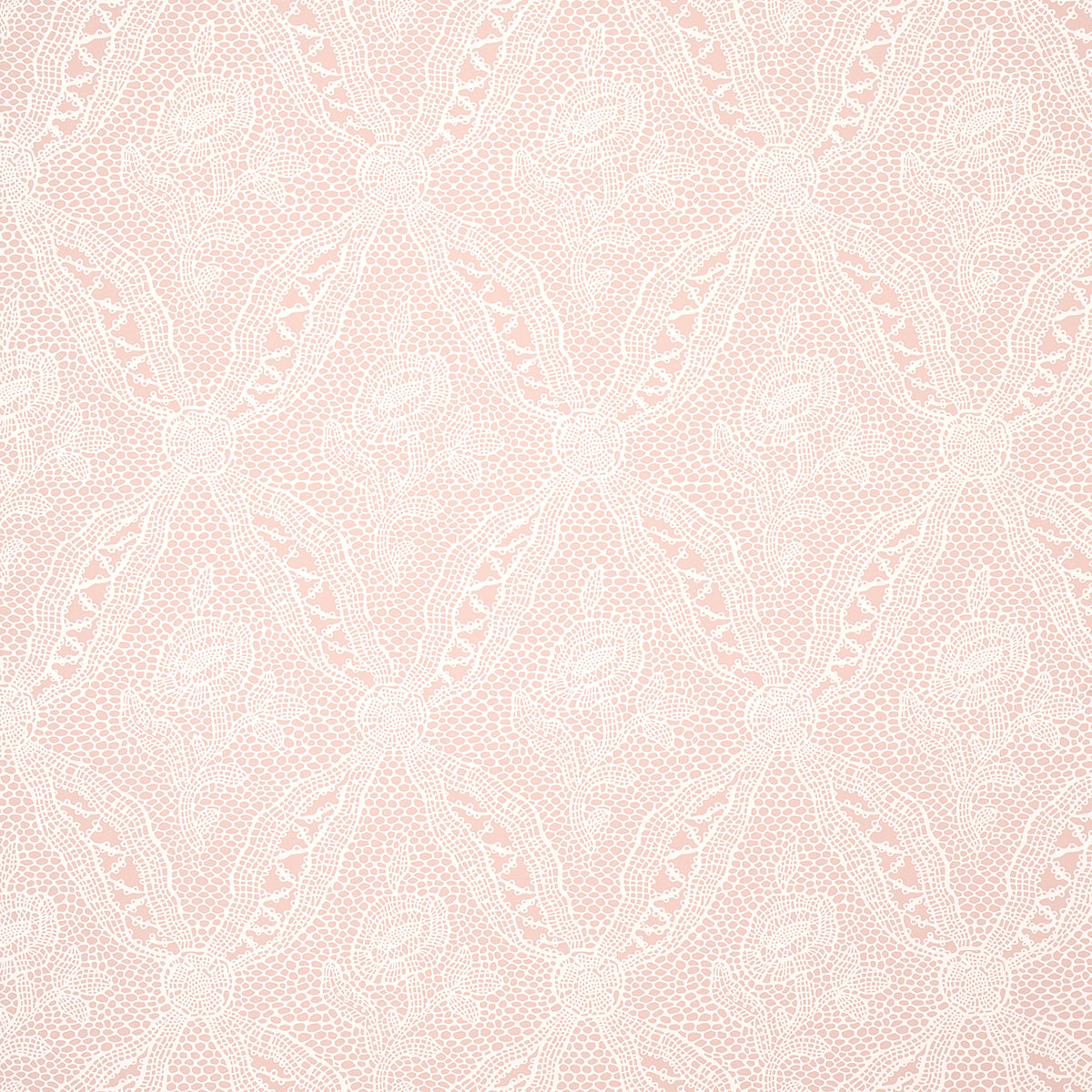 Cosette Lace Blush wallpaper by Schumacher, 5014720