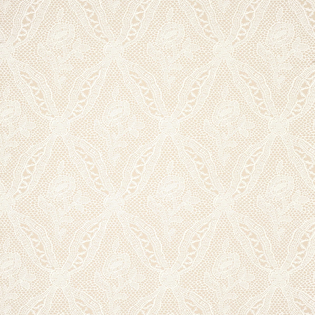 Cosette Lace Sand wallpaper by Schumacher, 5014721