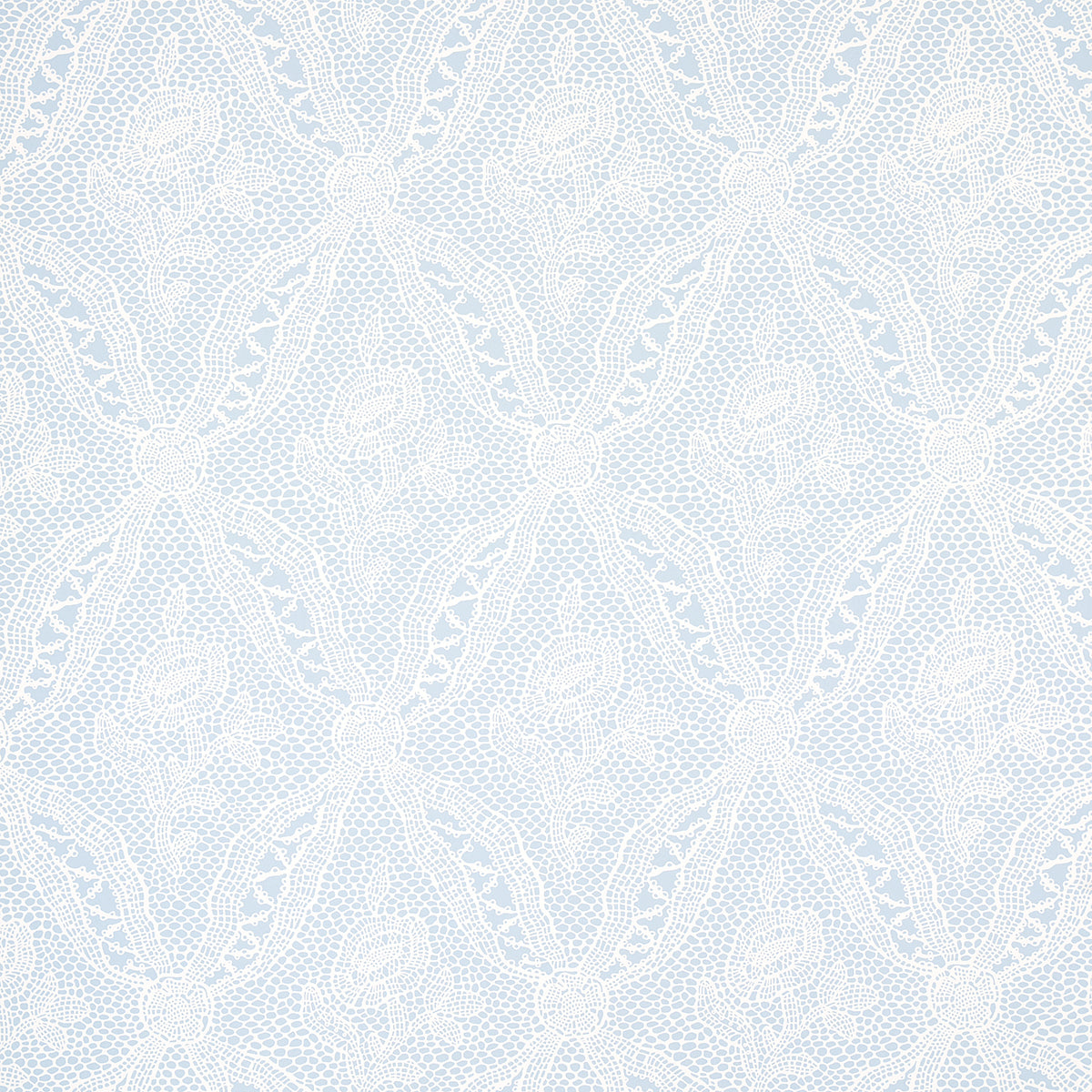 Cosette Lace Cornflower wallpaper by Schumacher, 5014722
