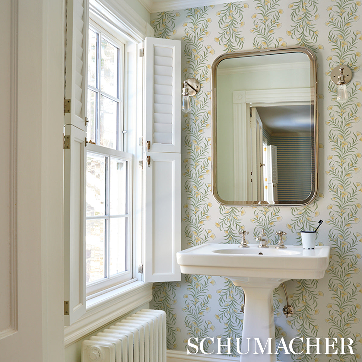 Tasmanian Mimosa - Marigold - Schumacher 5015365 Wallpaper - Schumacher Wallpaper