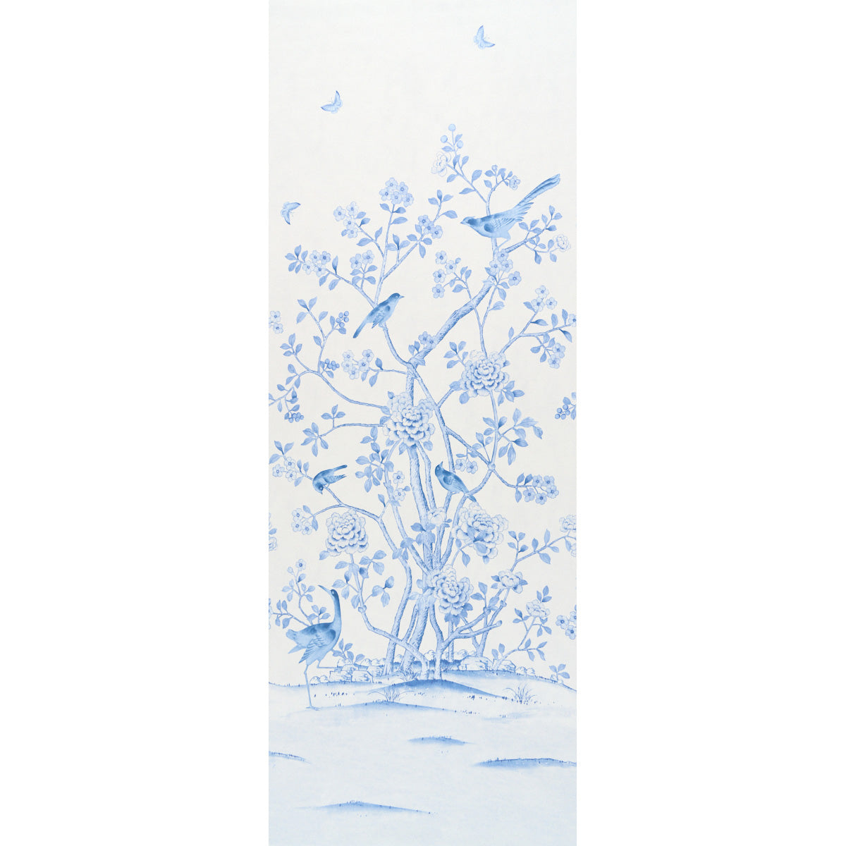 Chinois Palais Panel - Porcelain - Schumacher 5015444 Wallpaper