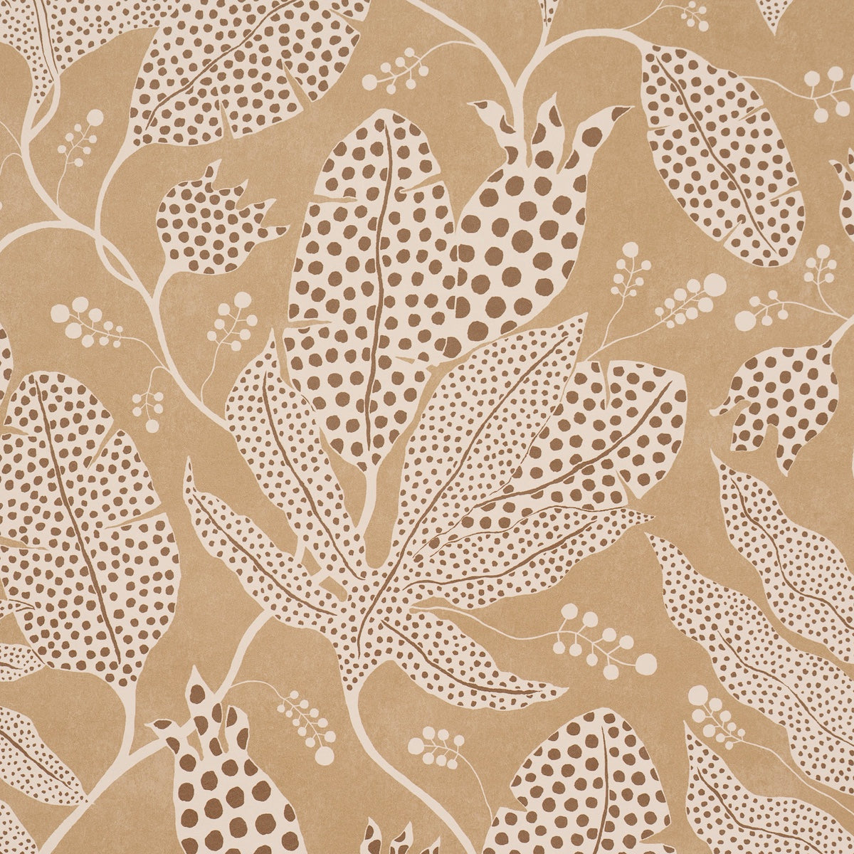 Polka Dot Jungle - Caramel - Schumacher 5015464 Wallpaper - Schumacher Wallpaper