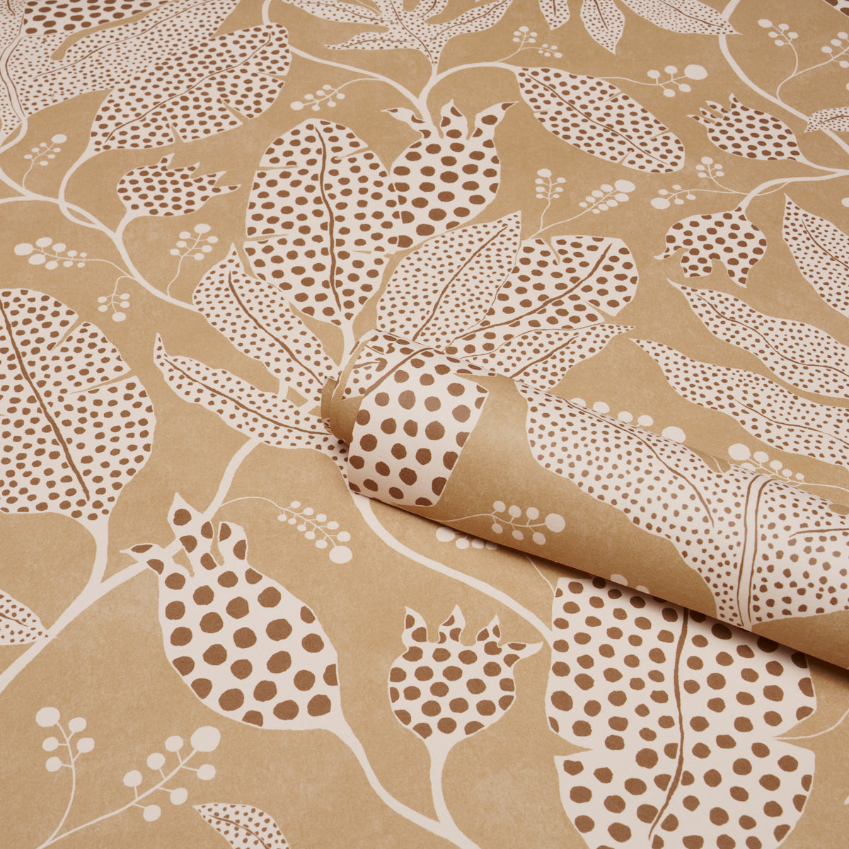 Polka Dot Jungle - Caramel - Schumacher 5015464 Wallpaper - Schumacher Wallpaper