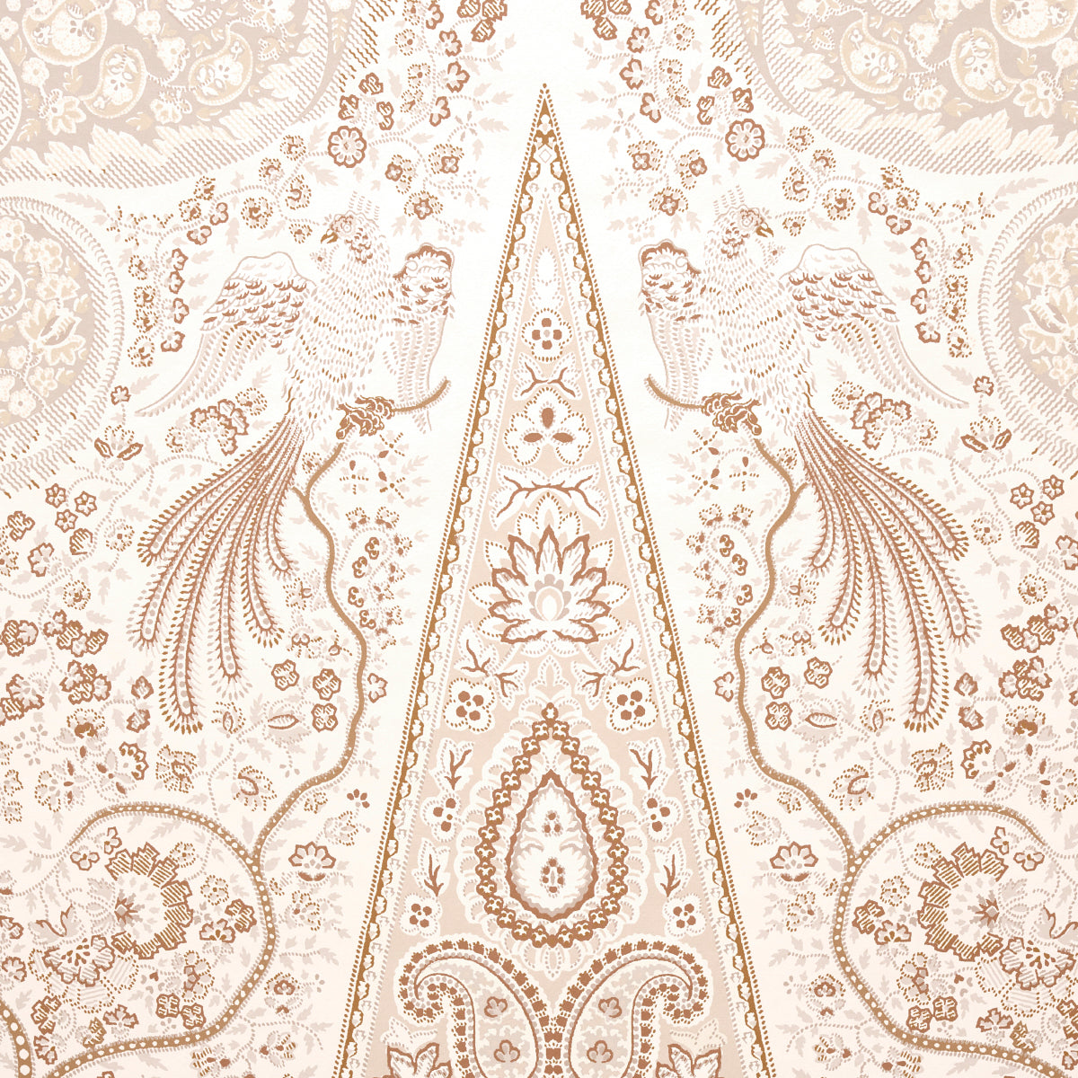 Colmery Paisley Panel Set Parchment wallpaper by Schumacher, 5015511 — view 6 - Schumacher Wallpaper