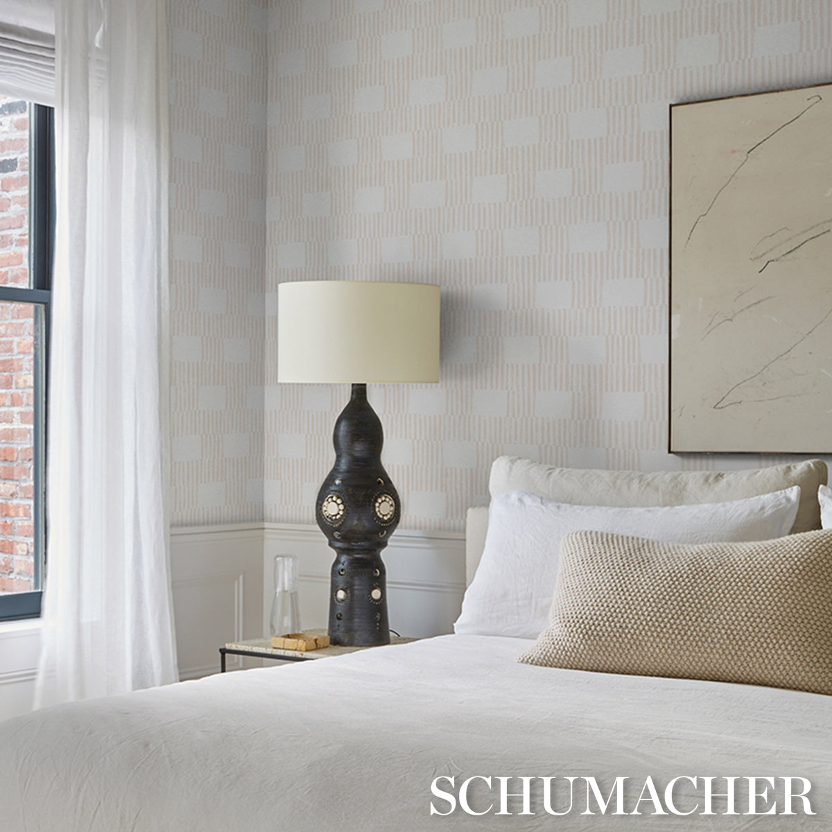 Field Sand wallpaper by Schumacher, 5015620 — view 5 - Schumacher Papel pintado