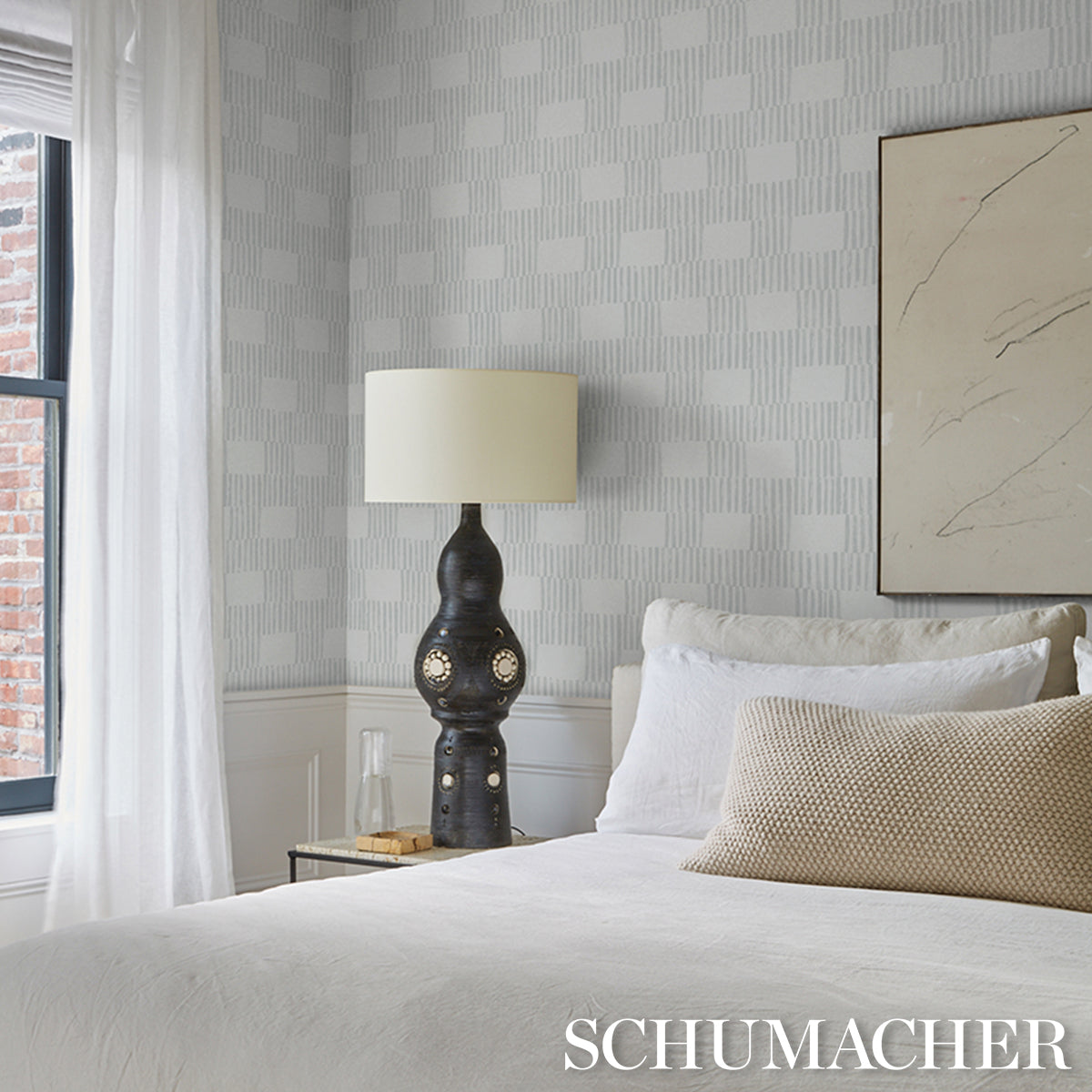 Field Fog wallpaper by Schumacher, 5015621 — view 5 - Schumacher Wallpaper