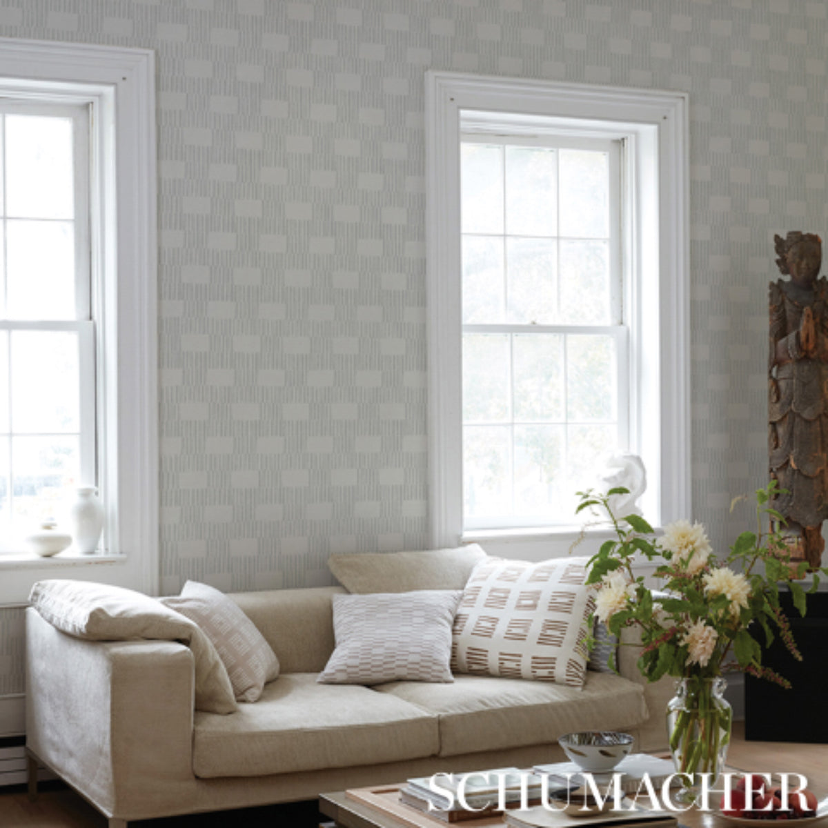 Field Fog wallpaper by Schumacher, 5015621 — view 6 - Schumacher Wallpaper
