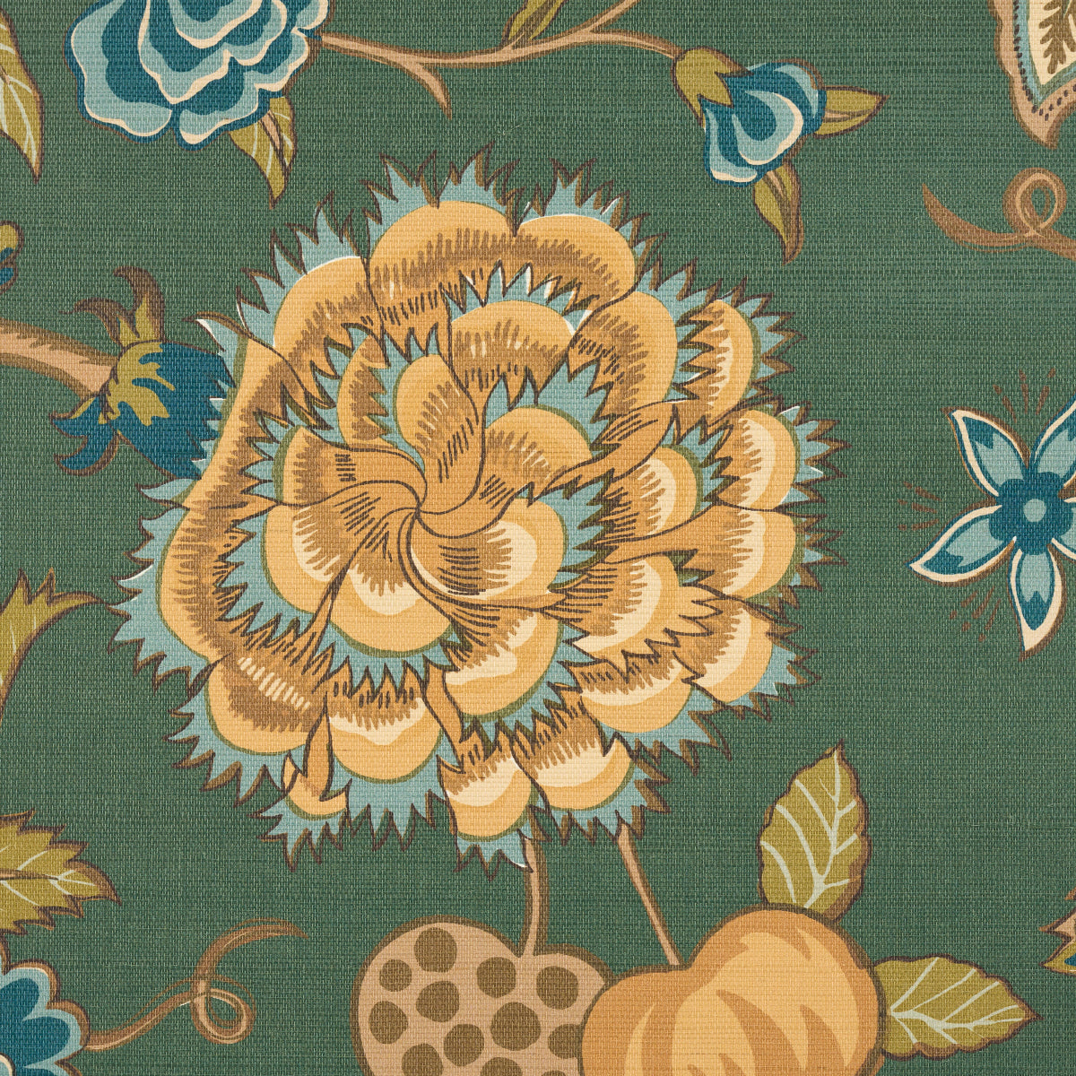 Darsy Tree Of Life Sisal Panel Set Juniper wallpaper by Schumacher, 5015630 — view 4 - Schumacher Papel pintado