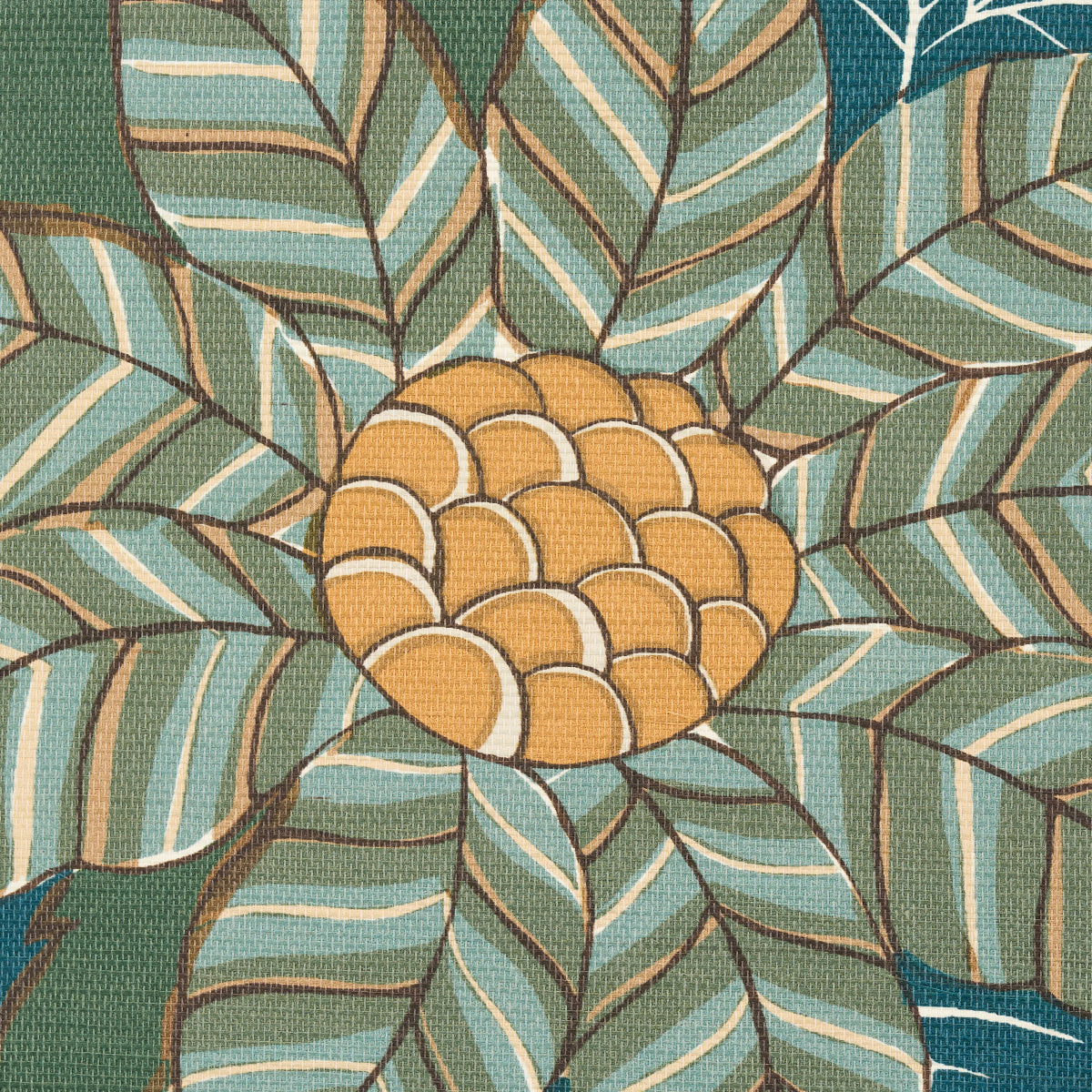 Darsy Tree Of Life Sisal Panel Set Juniper wallpaper by Schumacher, 5015630 — view 6 - Schumacher Papel pintado