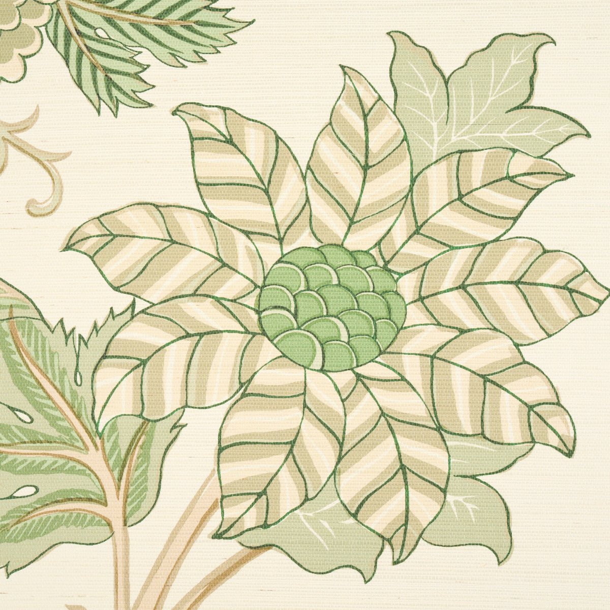 Darsy Tree Of Life Sisal Panel Set Leaf wallpaper by Schumacher, 5015631 — view 5 - Schumacher Papel pintado