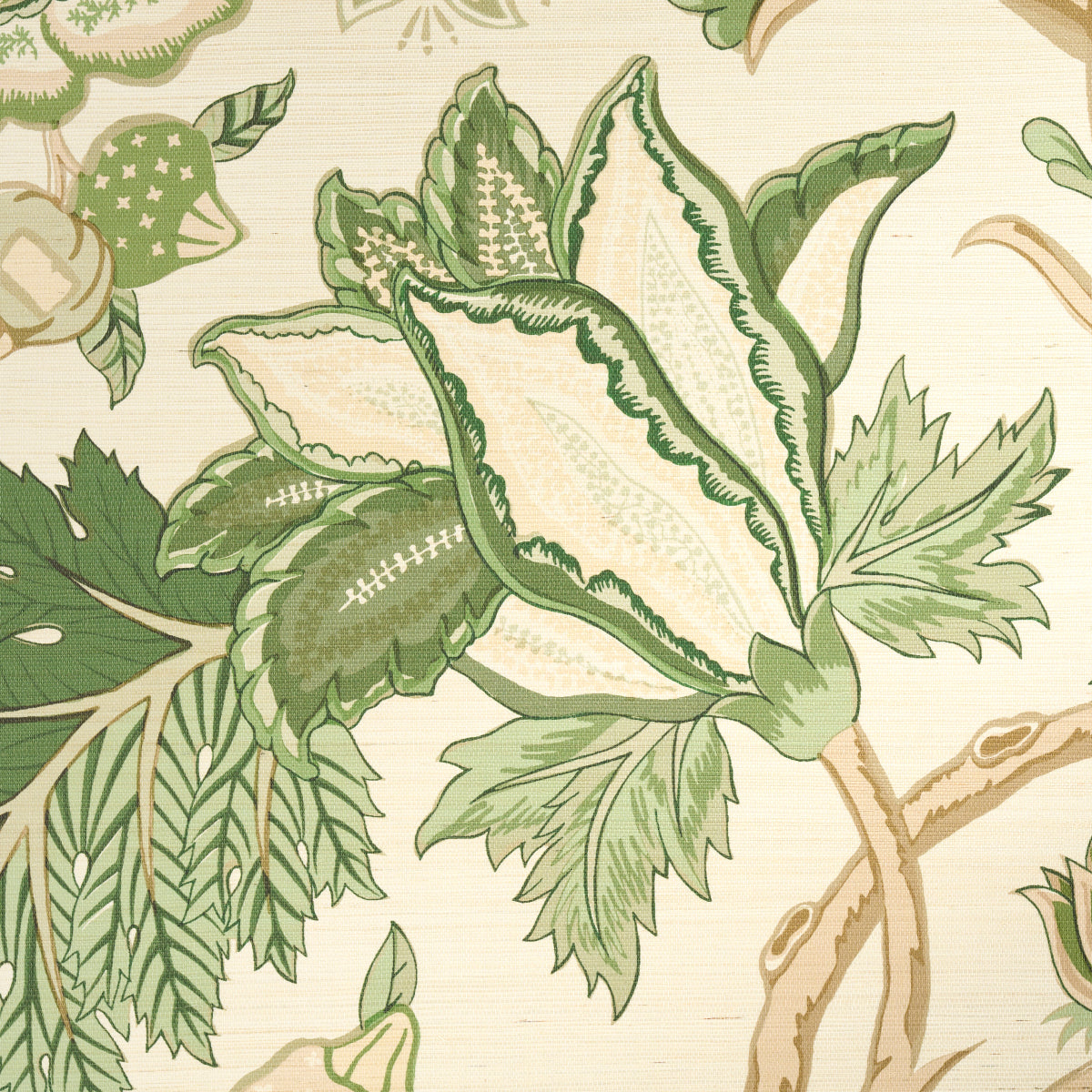 Darsy Tree Of Life Sisal Panel Set Leaf wallpaper by Schumacher, 5015631 — view 7 - Schumacher Papel pintado