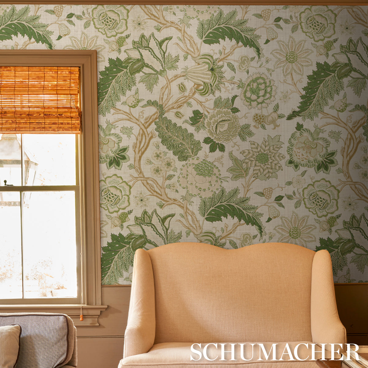 Darsy Tree Of Life Sisal Panel Set Leaf wallpaper by Schumacher, 5015631 — view 9 - Schumacher Papel pintado
