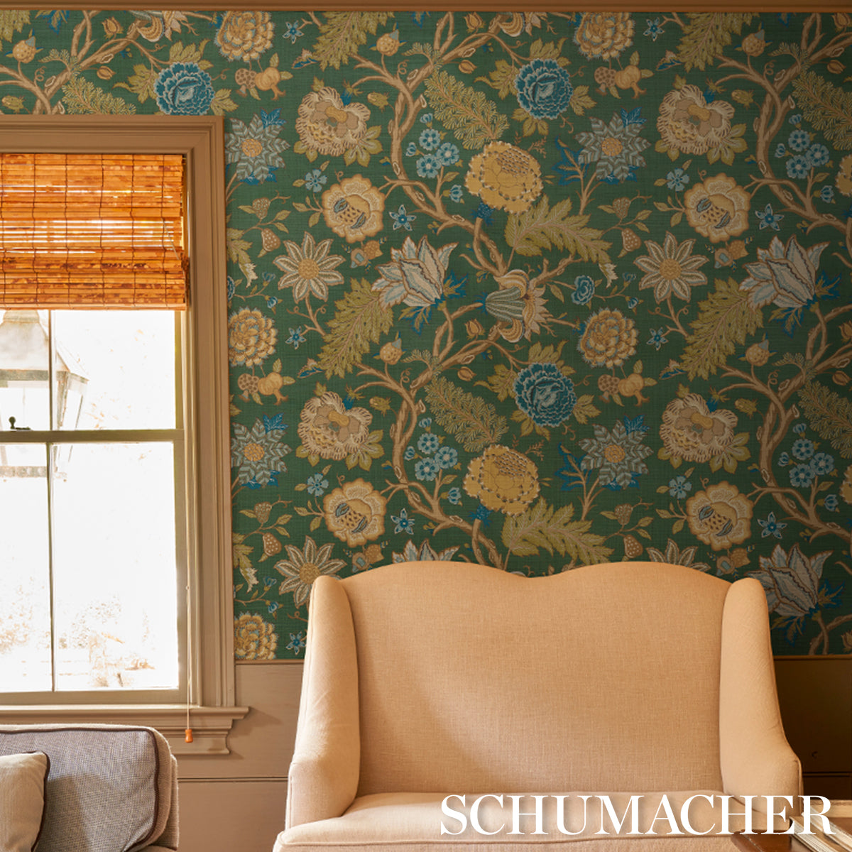 Darsy Tree Of Life Sisal Juniper wallpaper by Schumacher, 5015641 — view 6 - Schumacher Papel pintado