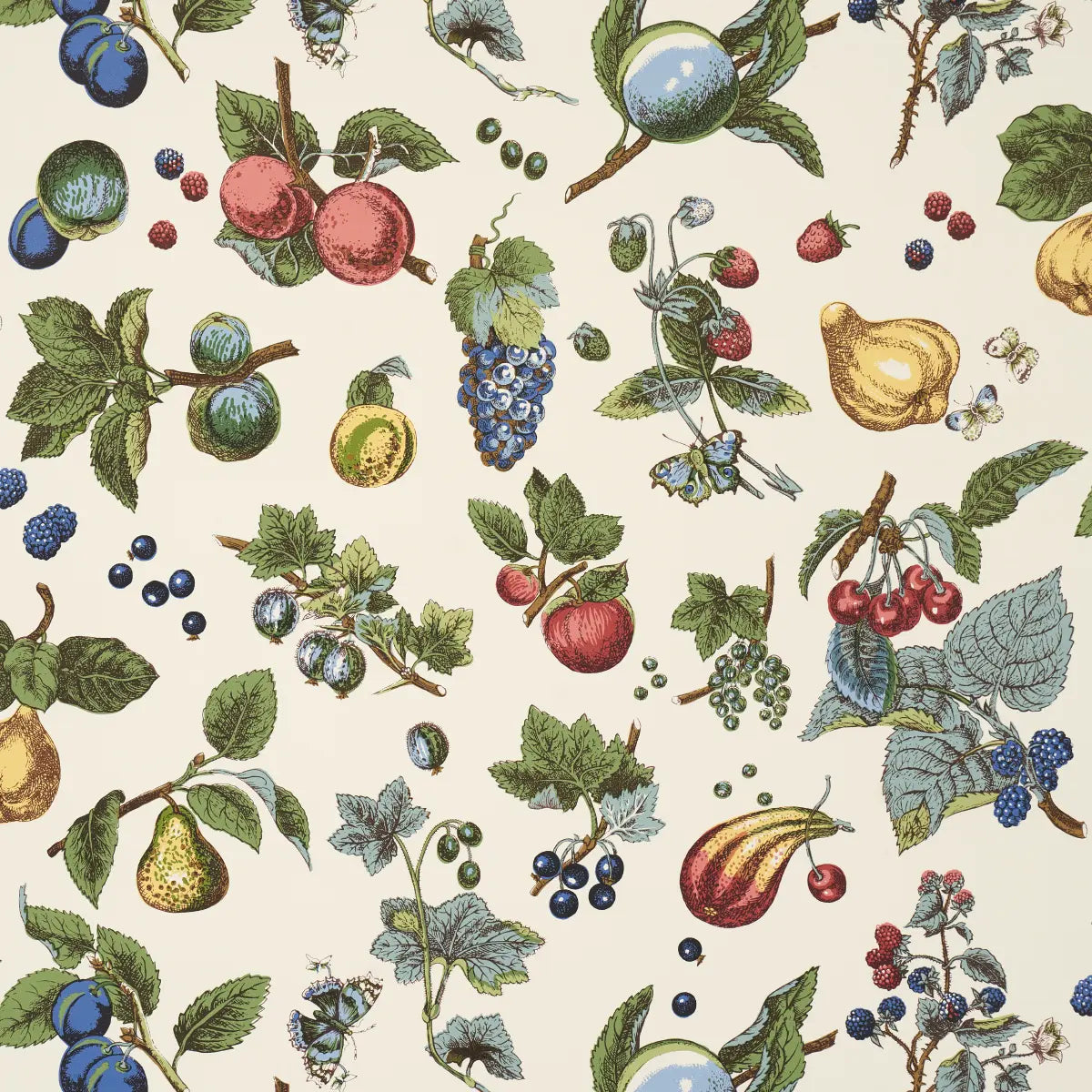Berry Grove - Ivory - Schumacher 5015652 Wallcovering
