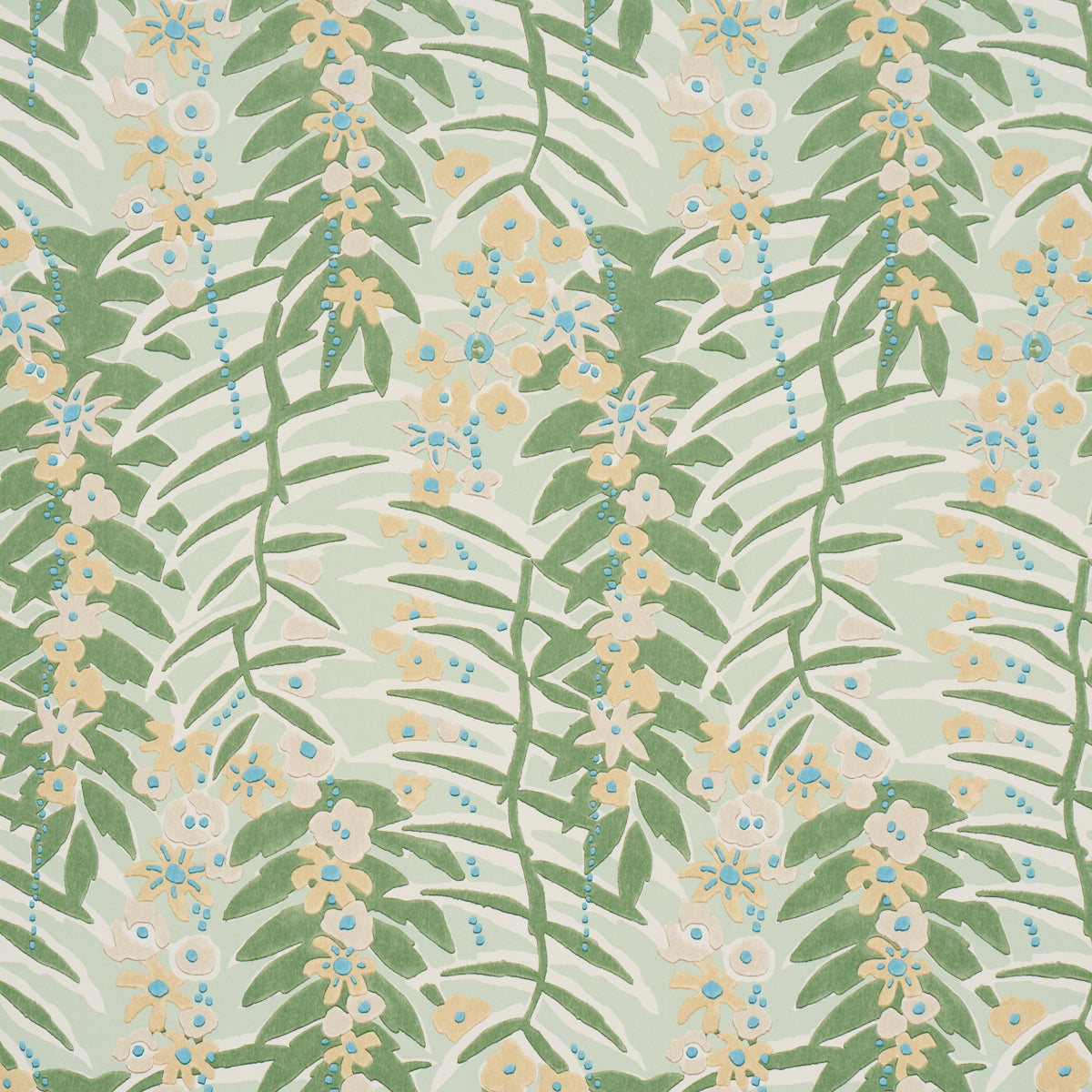 Ashbee Botanical Aqua wallpaper by Schumacher, 5016250