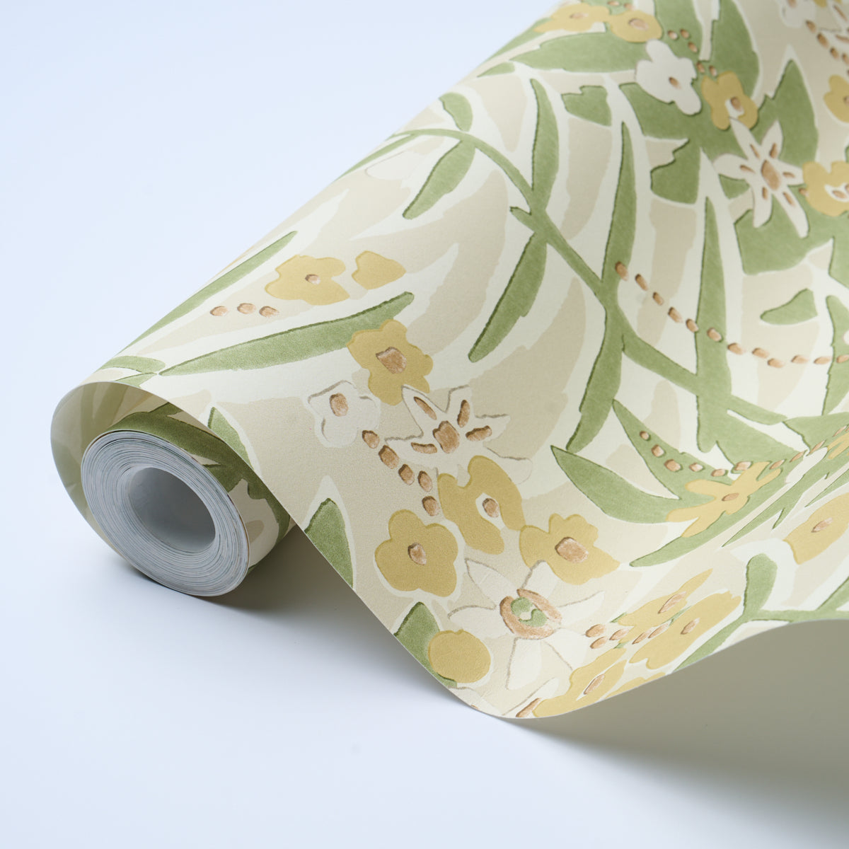 Ashbee Botanical Citron wallpaper by Schumacher, 5016251 — view 4 - Schumacher Wallpaper